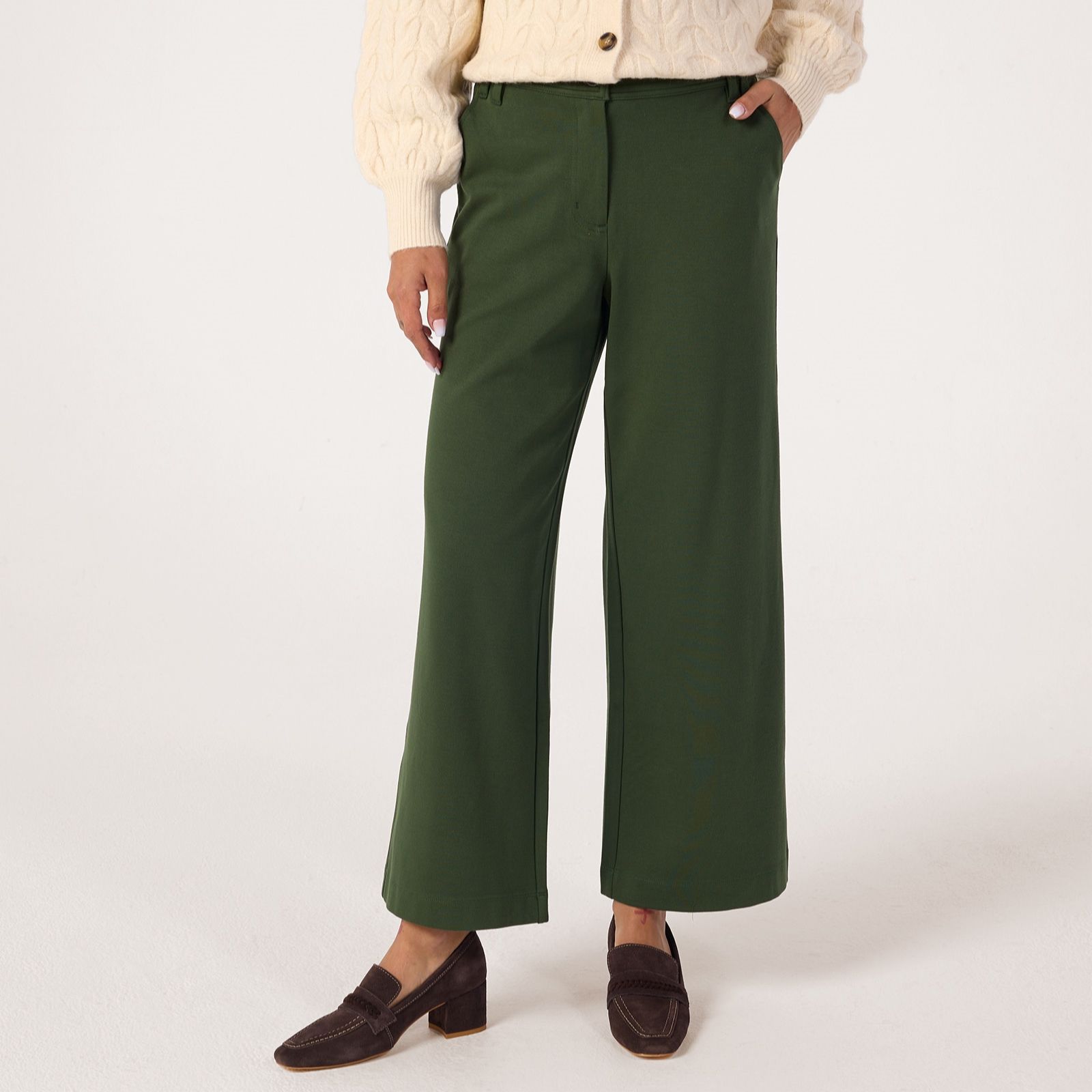 Ben de Lisi Stretch Twill Wide Leg Trouser Standard
