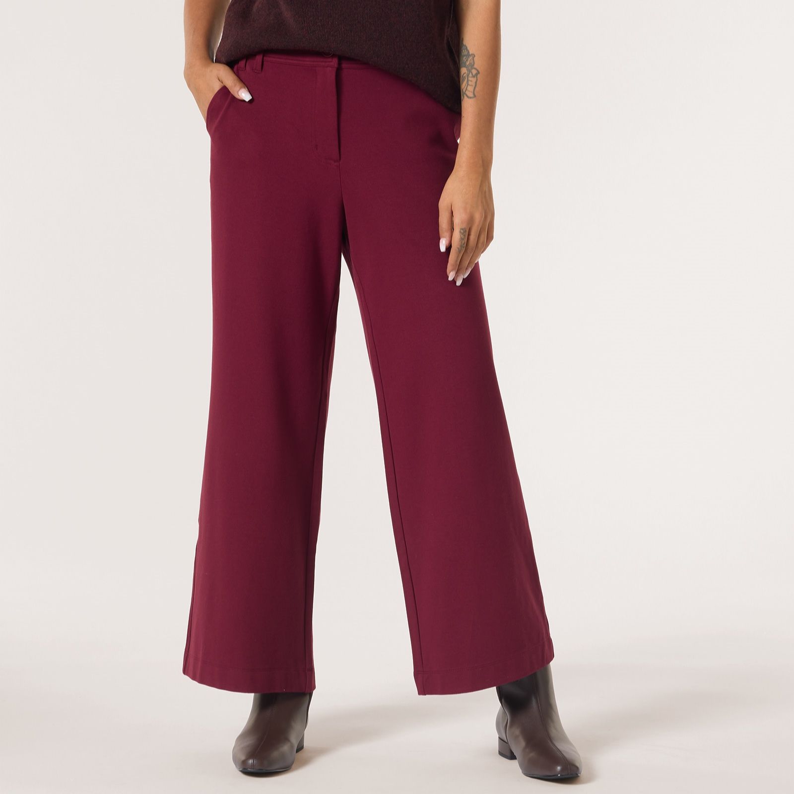 Ben de Lisi Stretch Twill Wide Leg Trouser Standard