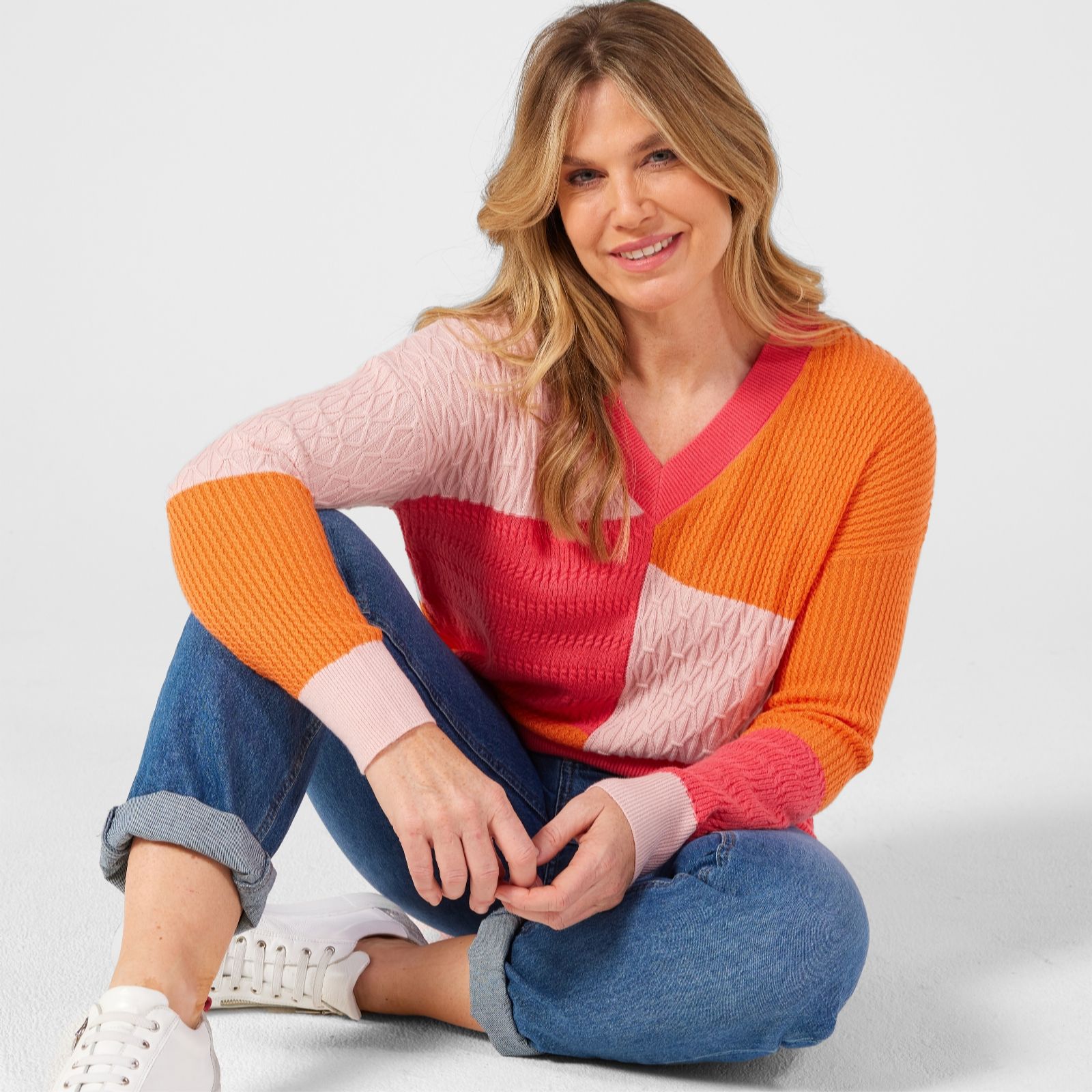 Ruth Langsford Patchwork Pattern Jumper - QVC UK