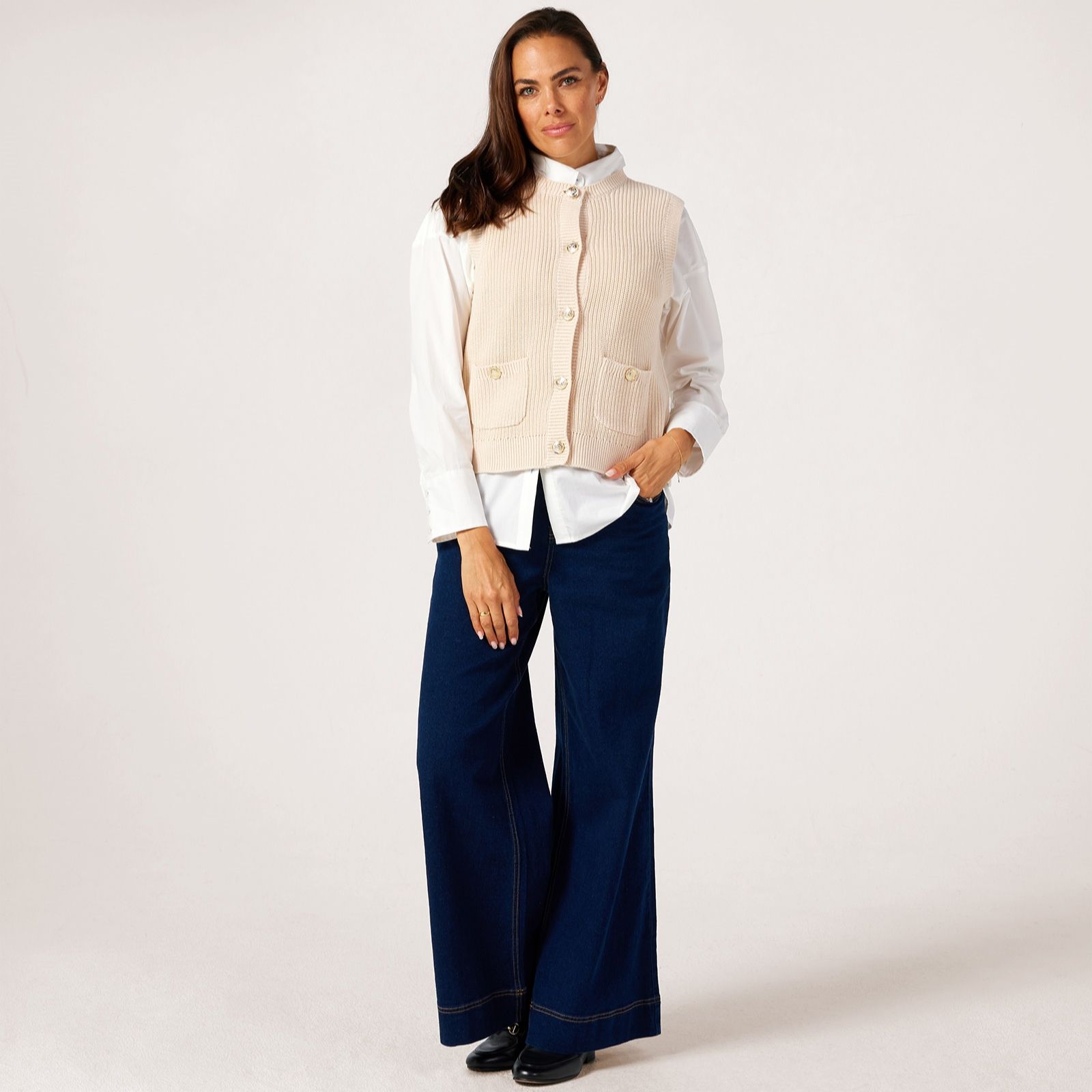 JDY Stella Button Detail Knitted Vest