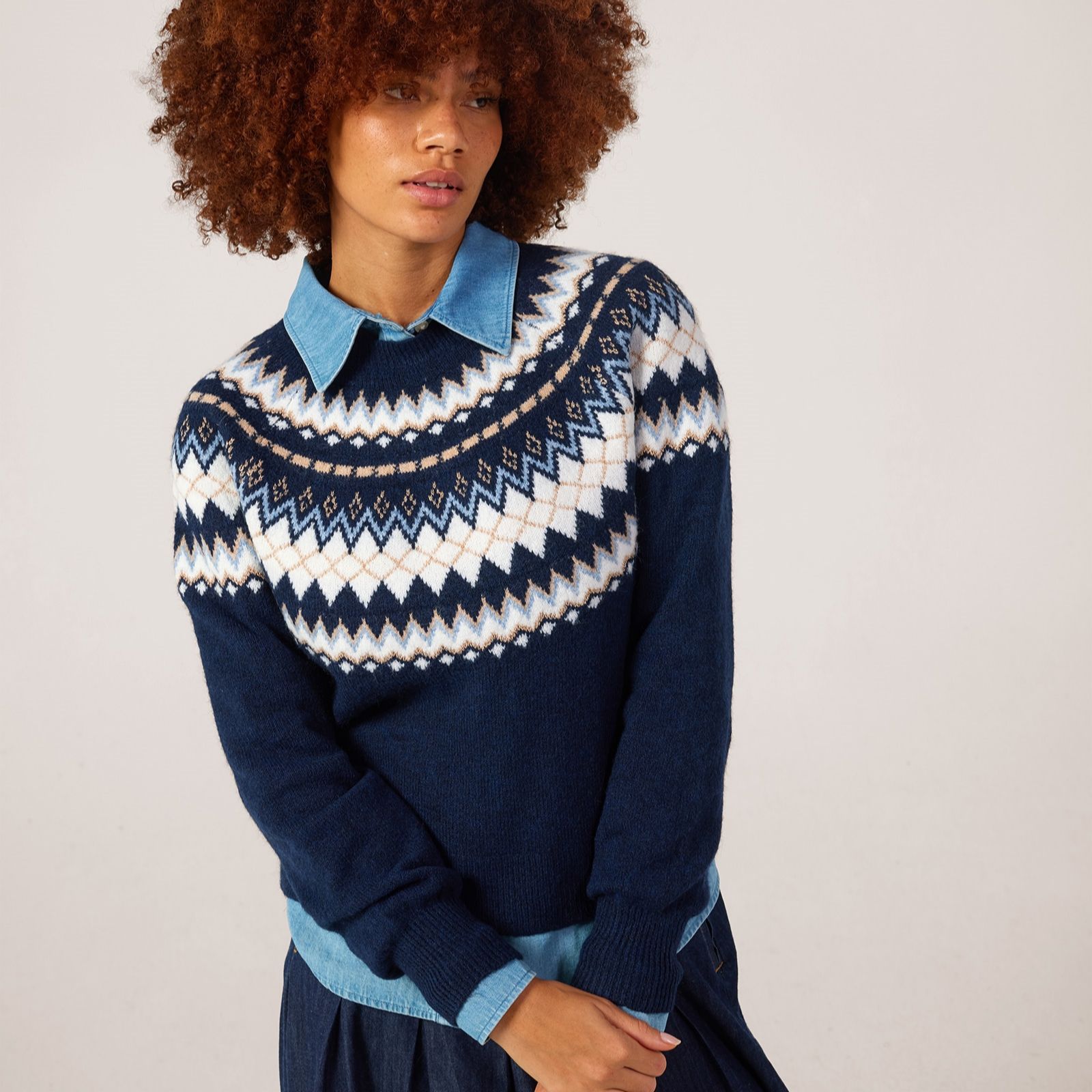 JDY Lina Fairisle Knitted Jumper