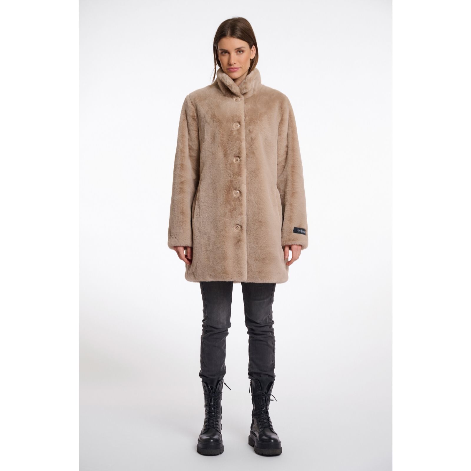  Rino & Pelle Nonna Single-Breasted Faux Fur Coat