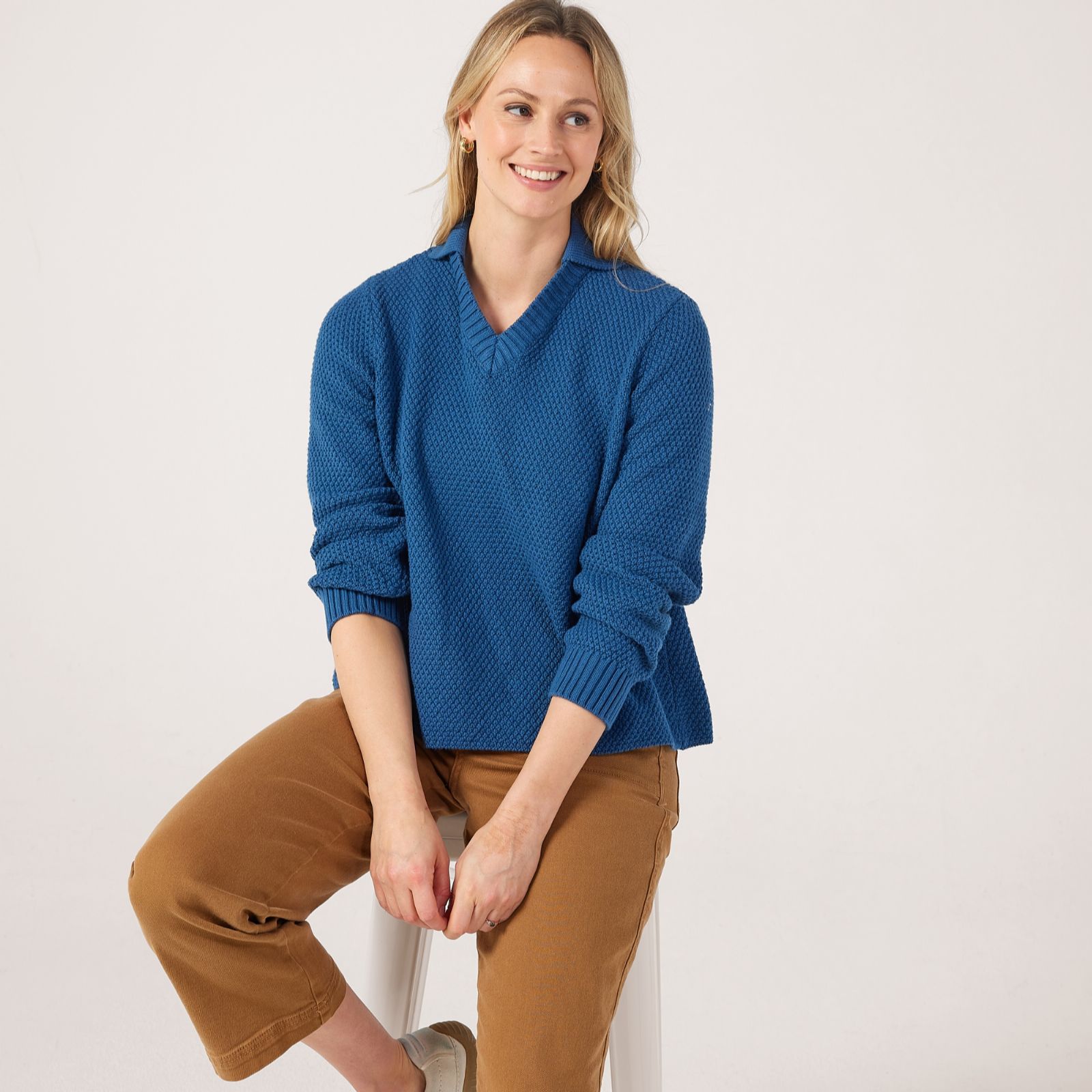 Masai Copenhagen Florivelle Cotton Blend Knitted Moss Stitch Top