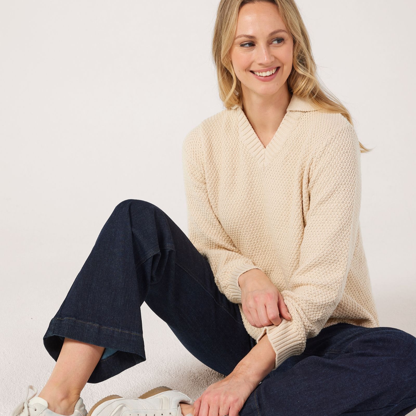 Masai Copenhagen Florivelle Cotton Blend Knitted Moss Stitch Top