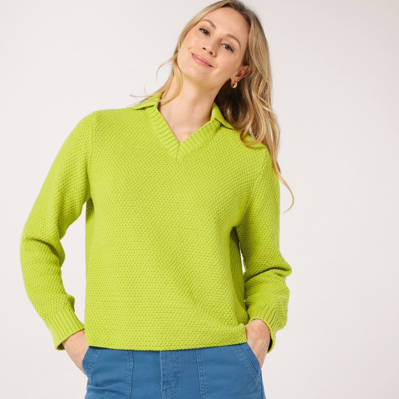 Masai Copenhagen Florivelle Cotton Blend Knitted Moss Stitch Top