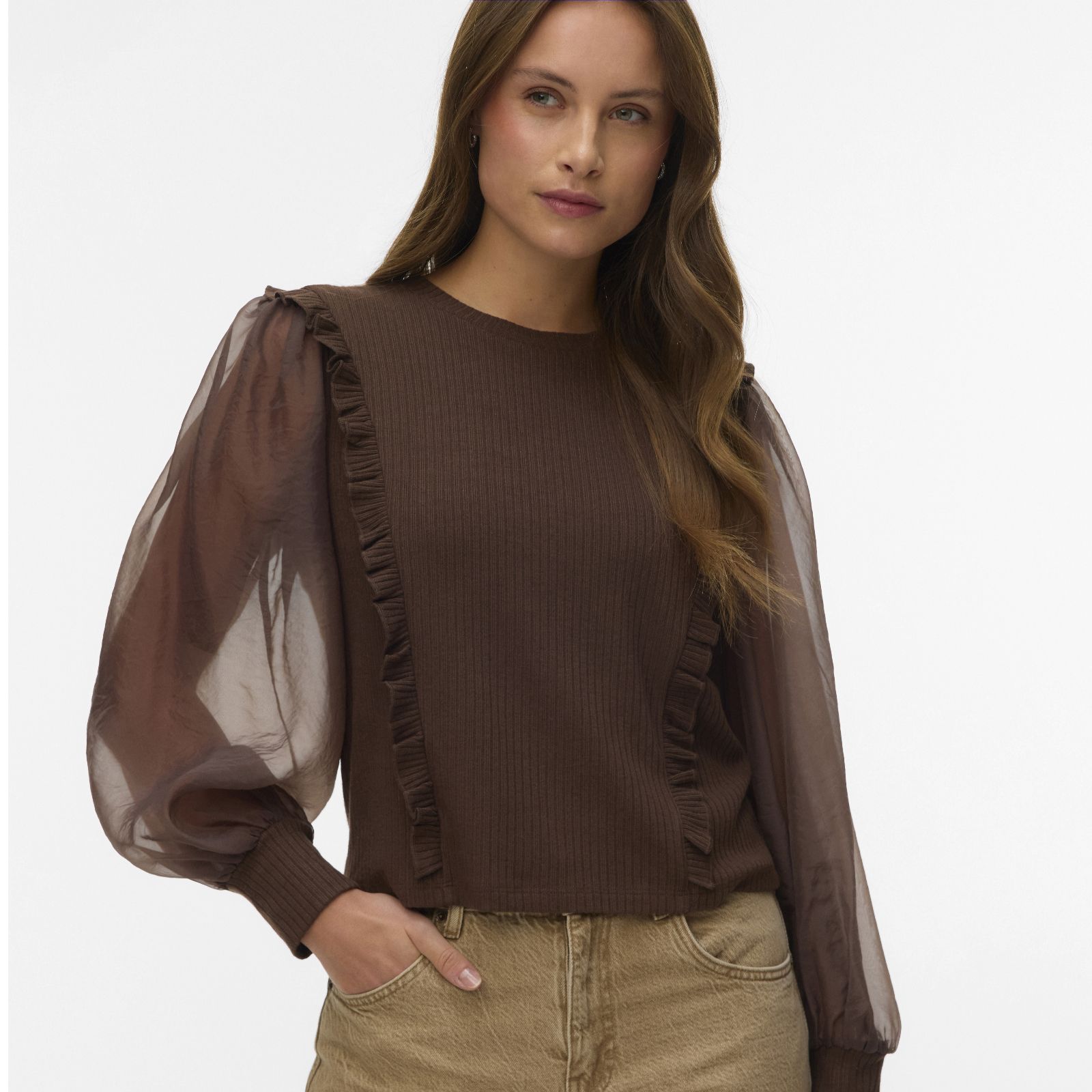 Vero Moda Thea Flouncy Sleeve Top