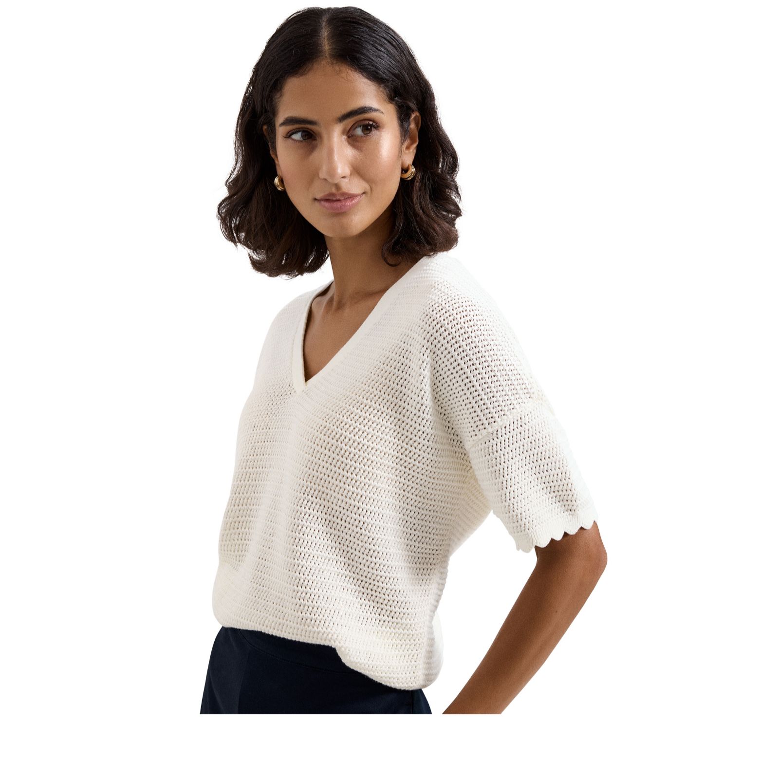 Phase Eight Amira Scallop Edge Textured Jumper