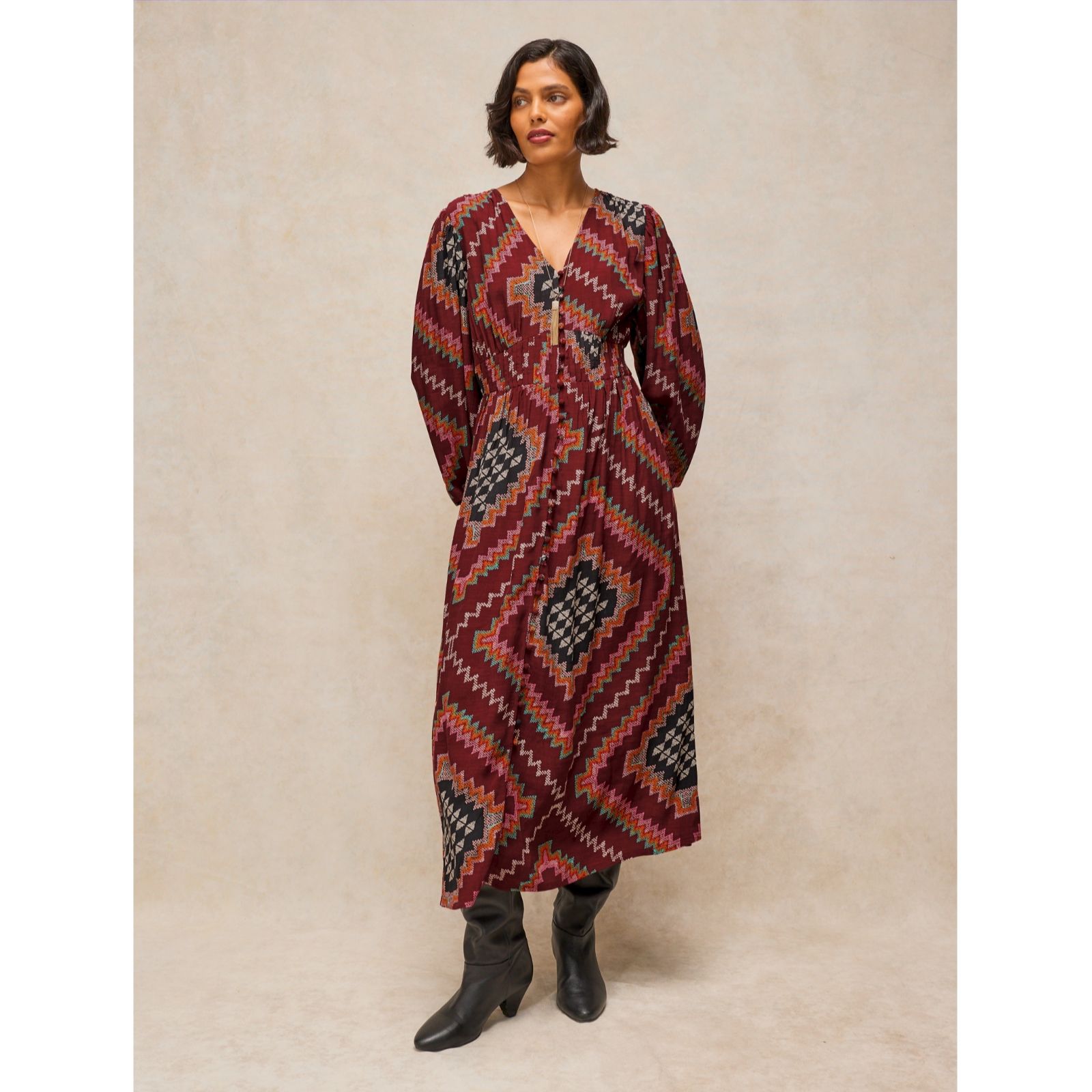 White Stuff Leela Midi Dress Standard