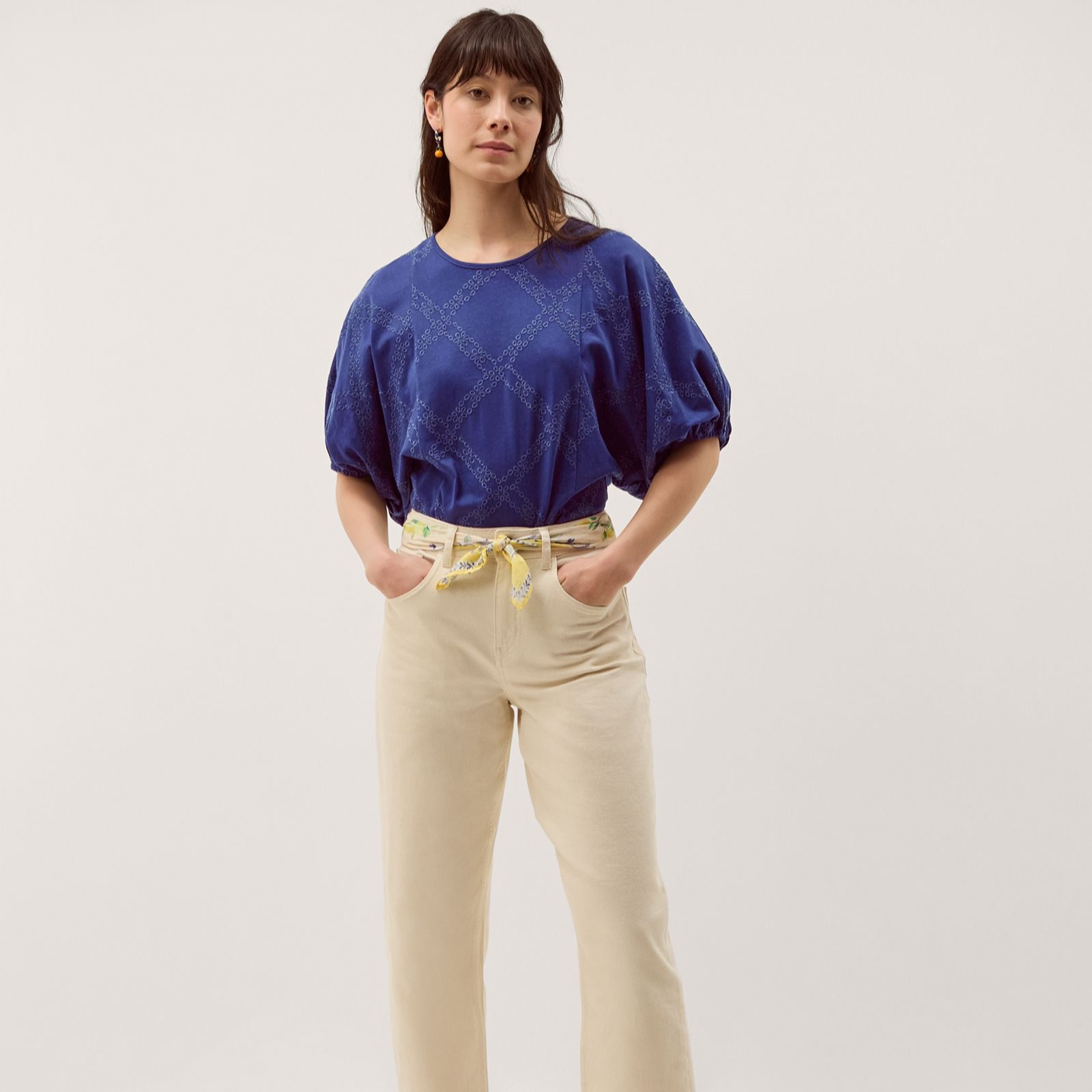 Monsoon Ellie Embroidered Jersey Tee