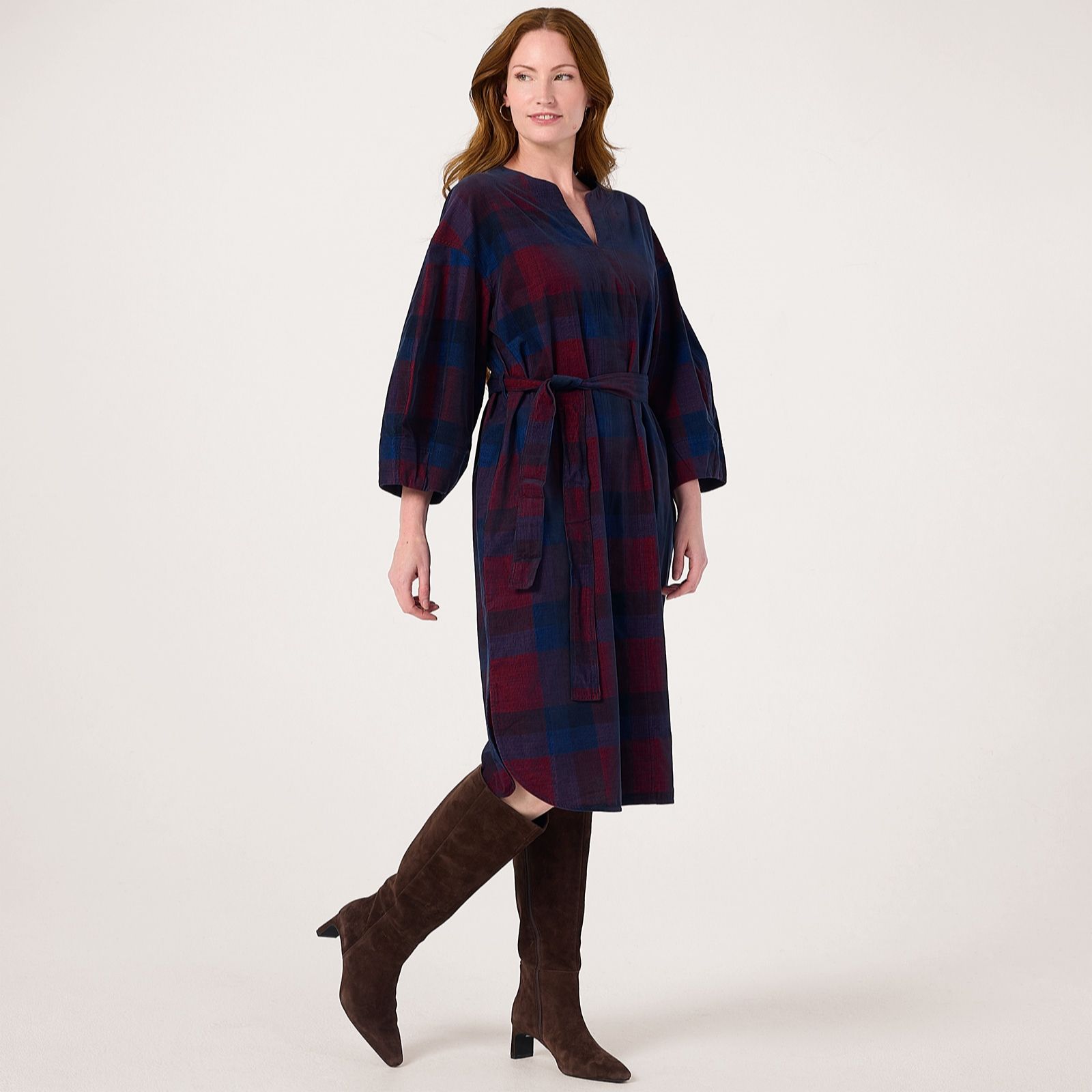Masai Copenhagen Nyvaro 100% Cotton Baby Check Corduroy Dress