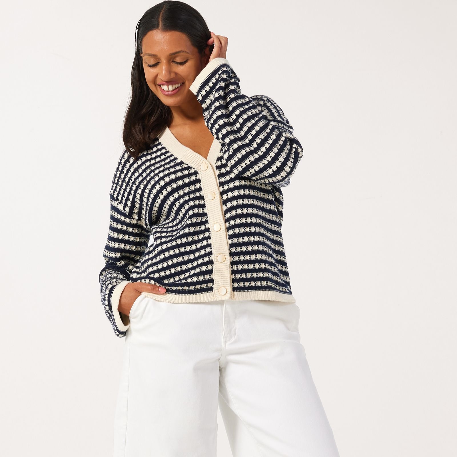 YAS Cibyl Stripe Knitted Cardigan