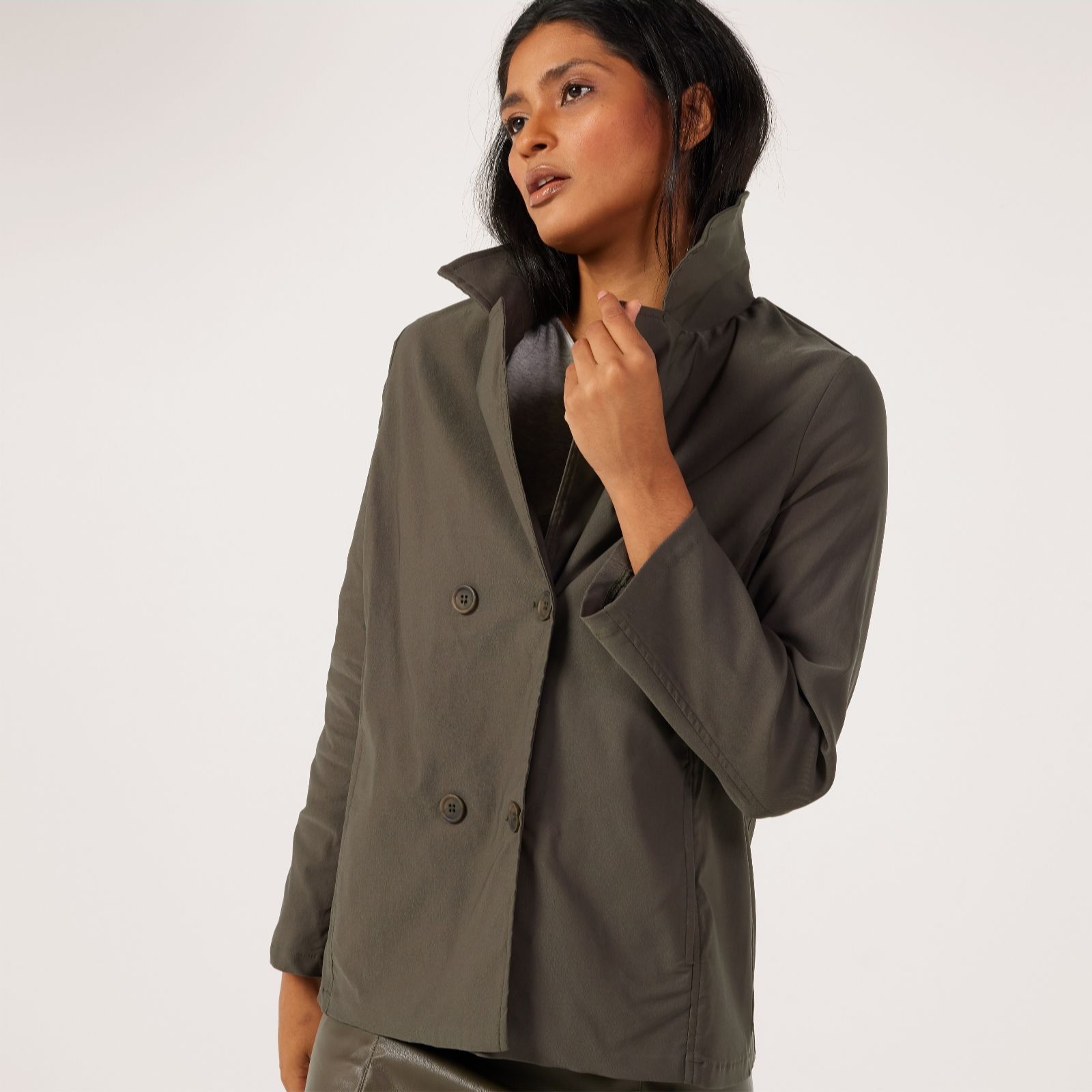 Kim & Co Soft Millennium Mini Trench Coat