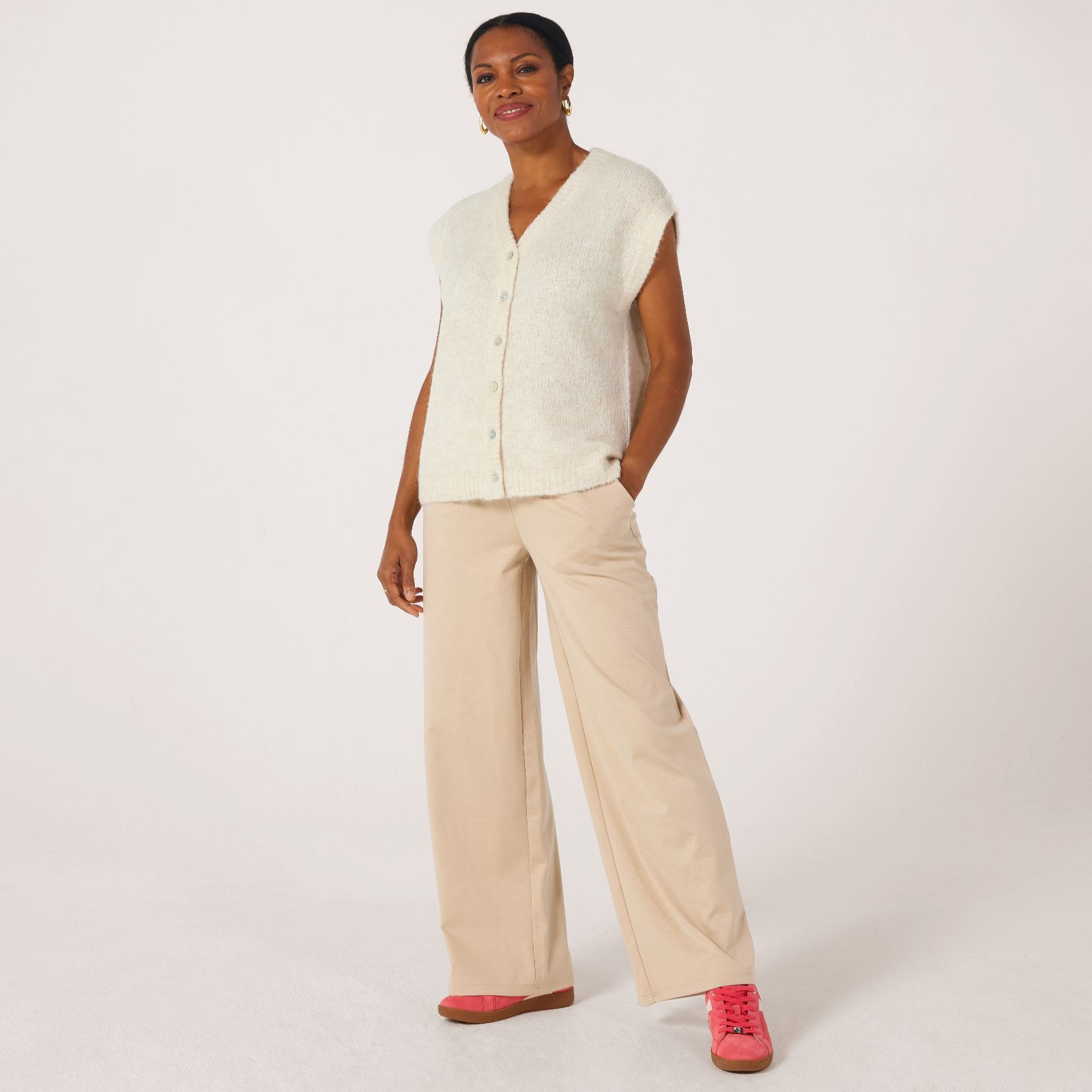 ICHI Belablue Knitted Waistcoat
