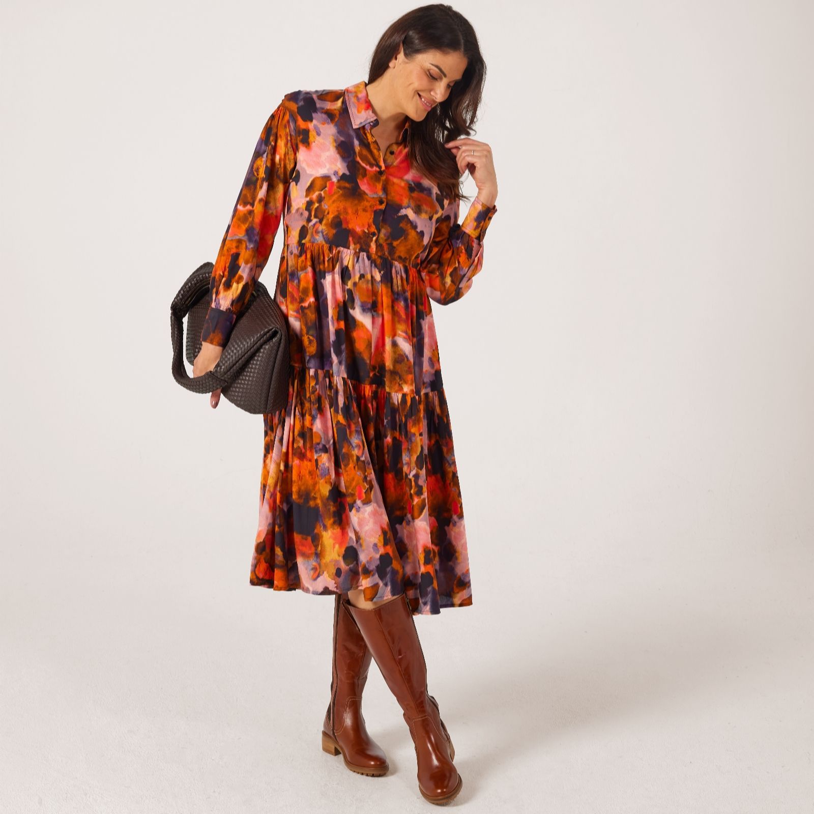 Masai Copenhagen Natuluma Viscose Print Long Sleeve Dress