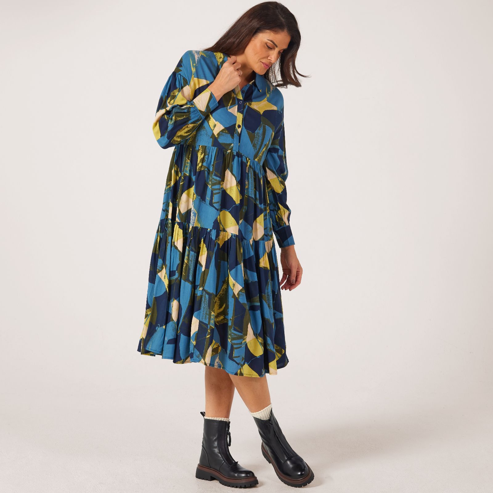 Masai Copenhagen Natuluma Viscose Print Long Sleeve Dress