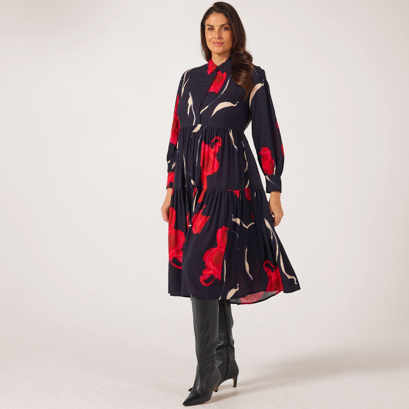 Masai Copenhagen Natuluma Viscose Print Long Sleeve Dress