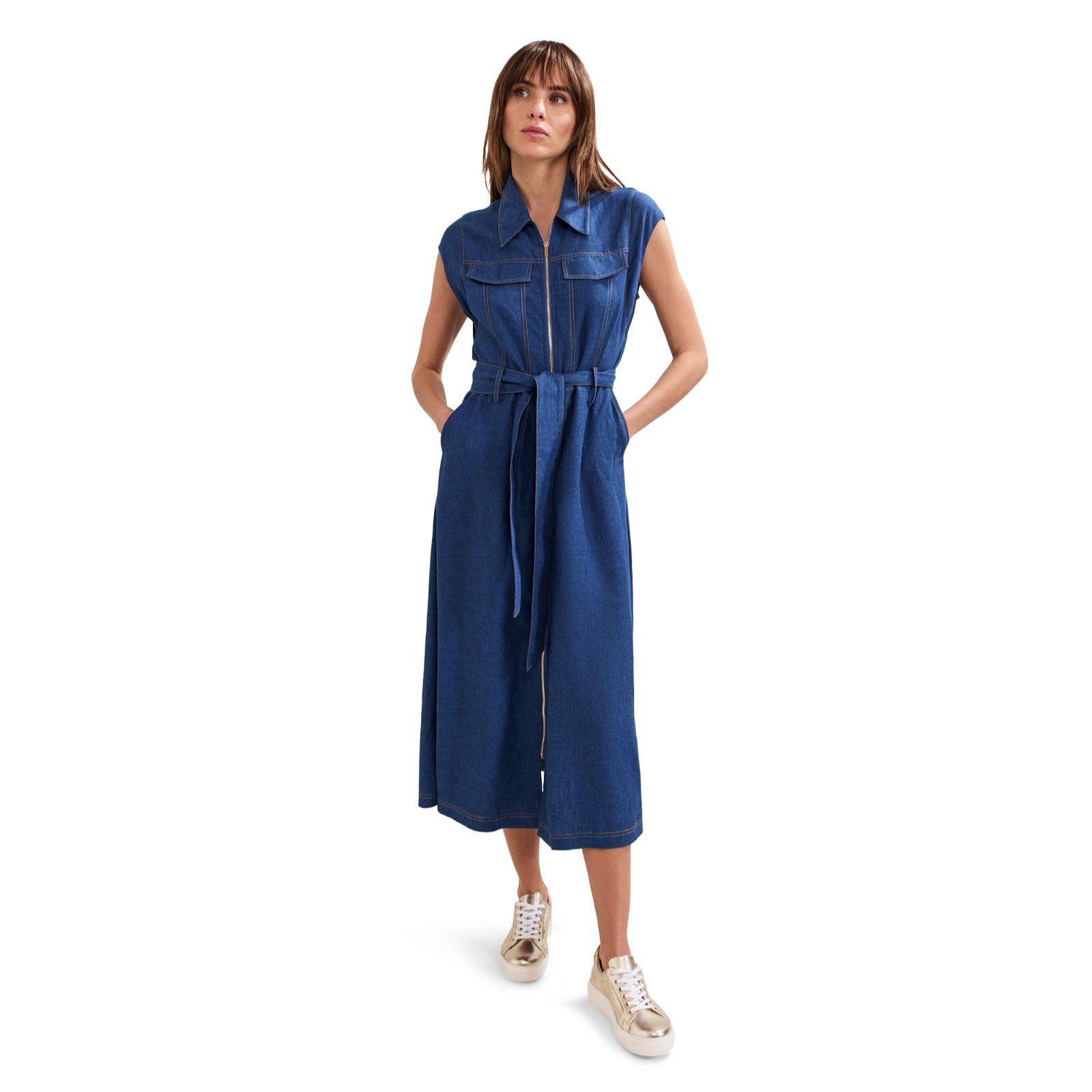 Phase Eight Luiza Midi Denim Dress
