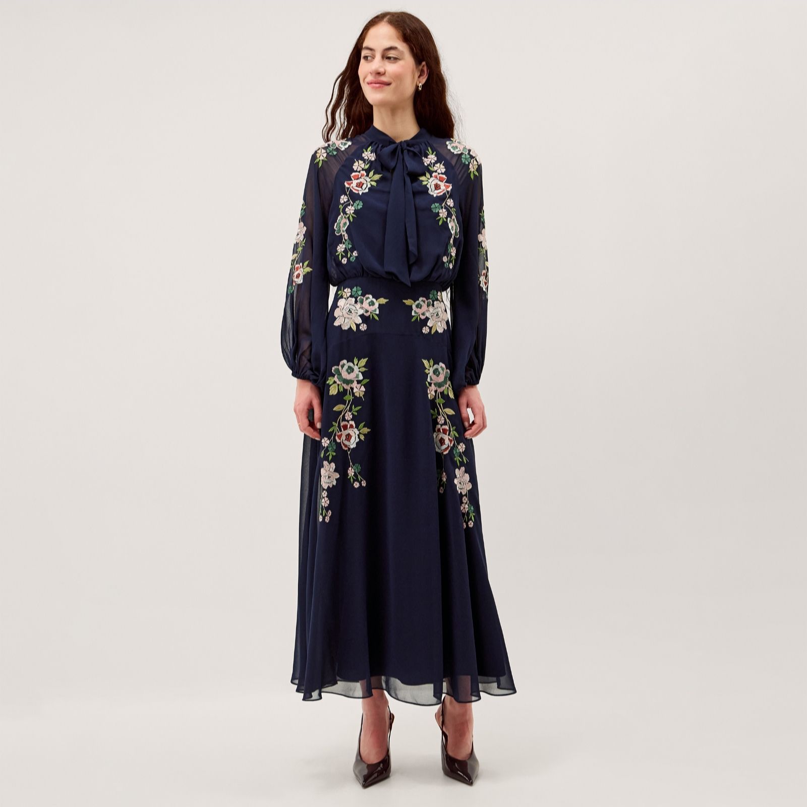 Monsoon Annika Embroidered Dress