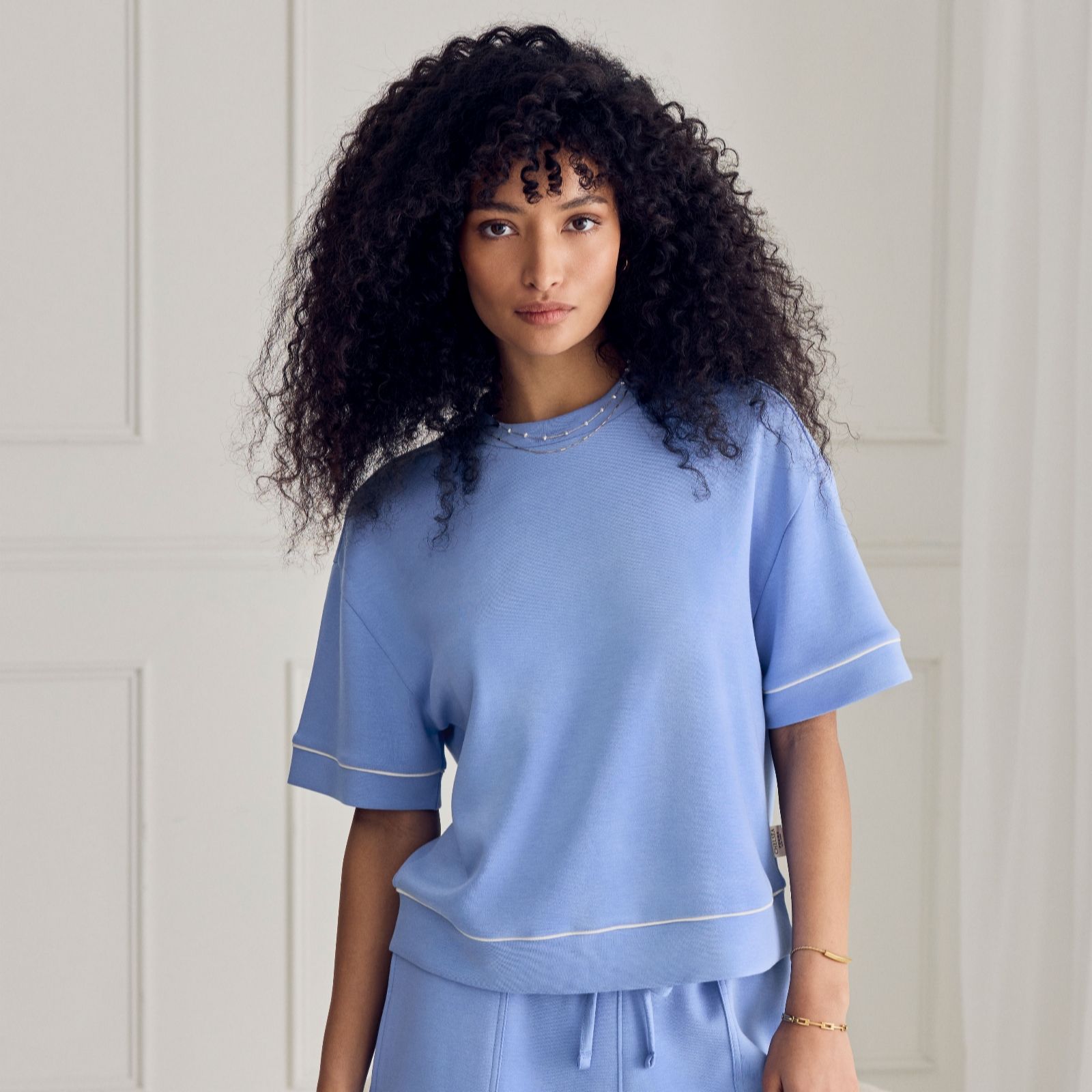 Chelsea Peers LuxeComfort Short Sleeve Scuba Top