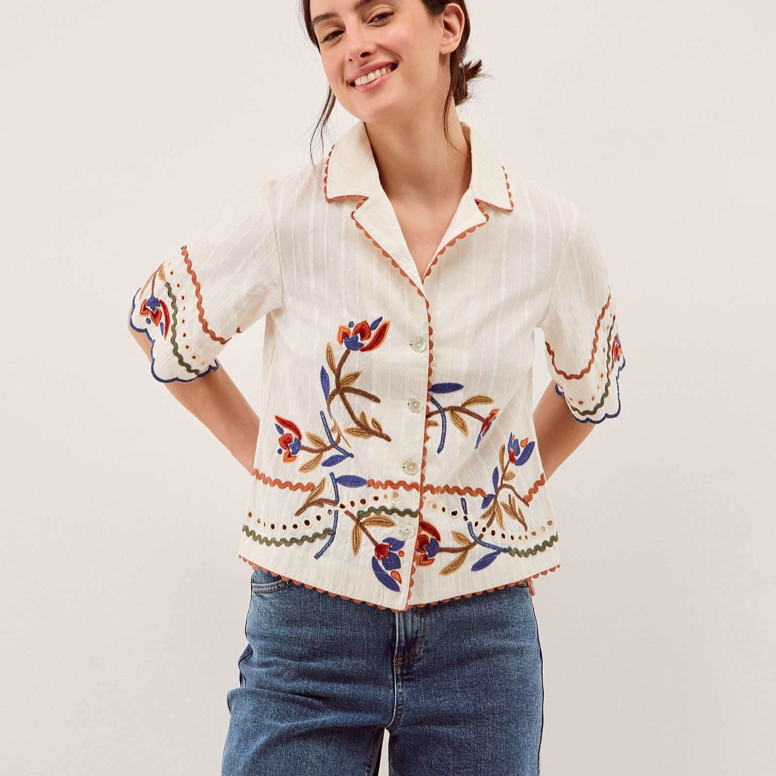 Monsoon Polly Embroidered Shirt
