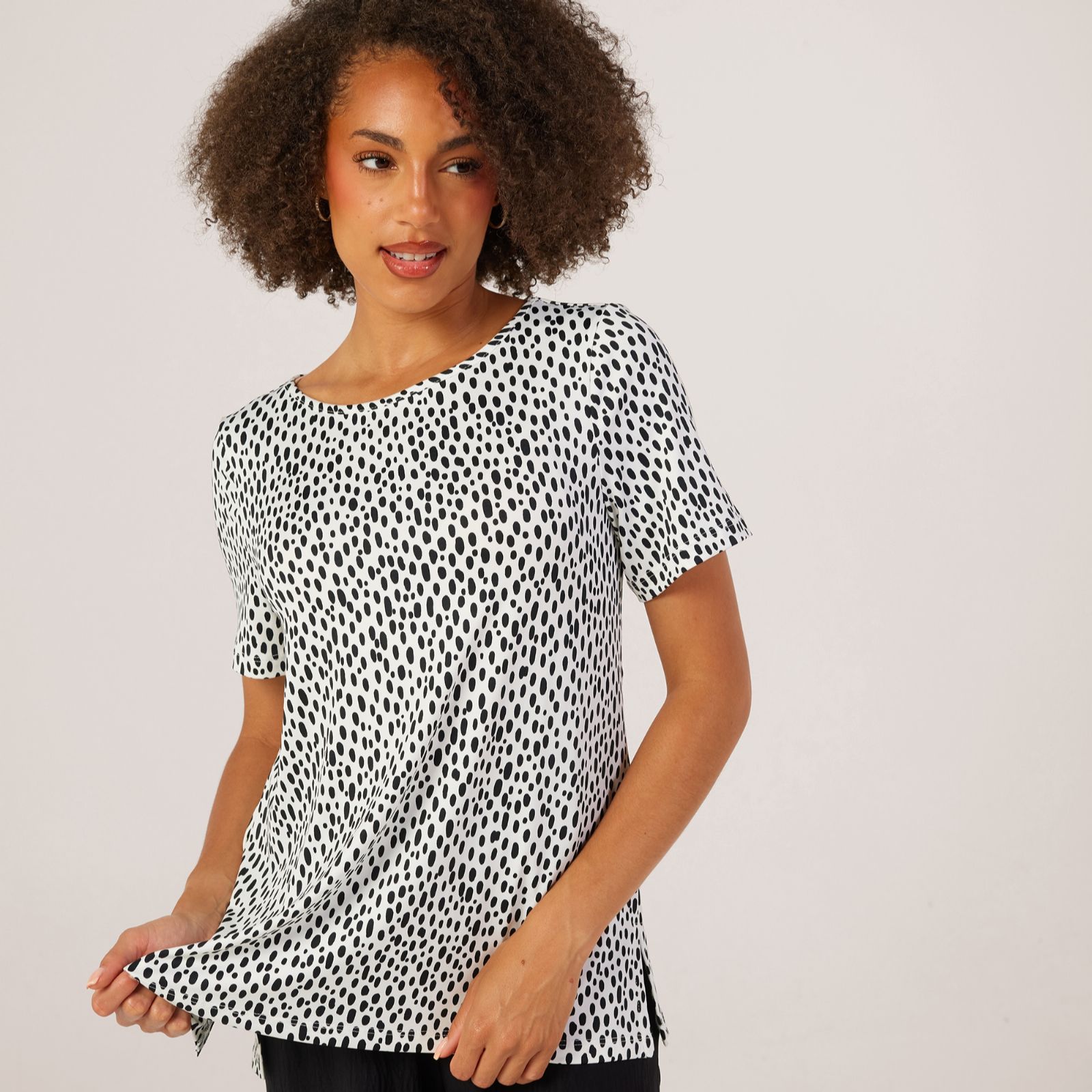 Kim & Co Printed Brazil Jersey Short Sleeve Top