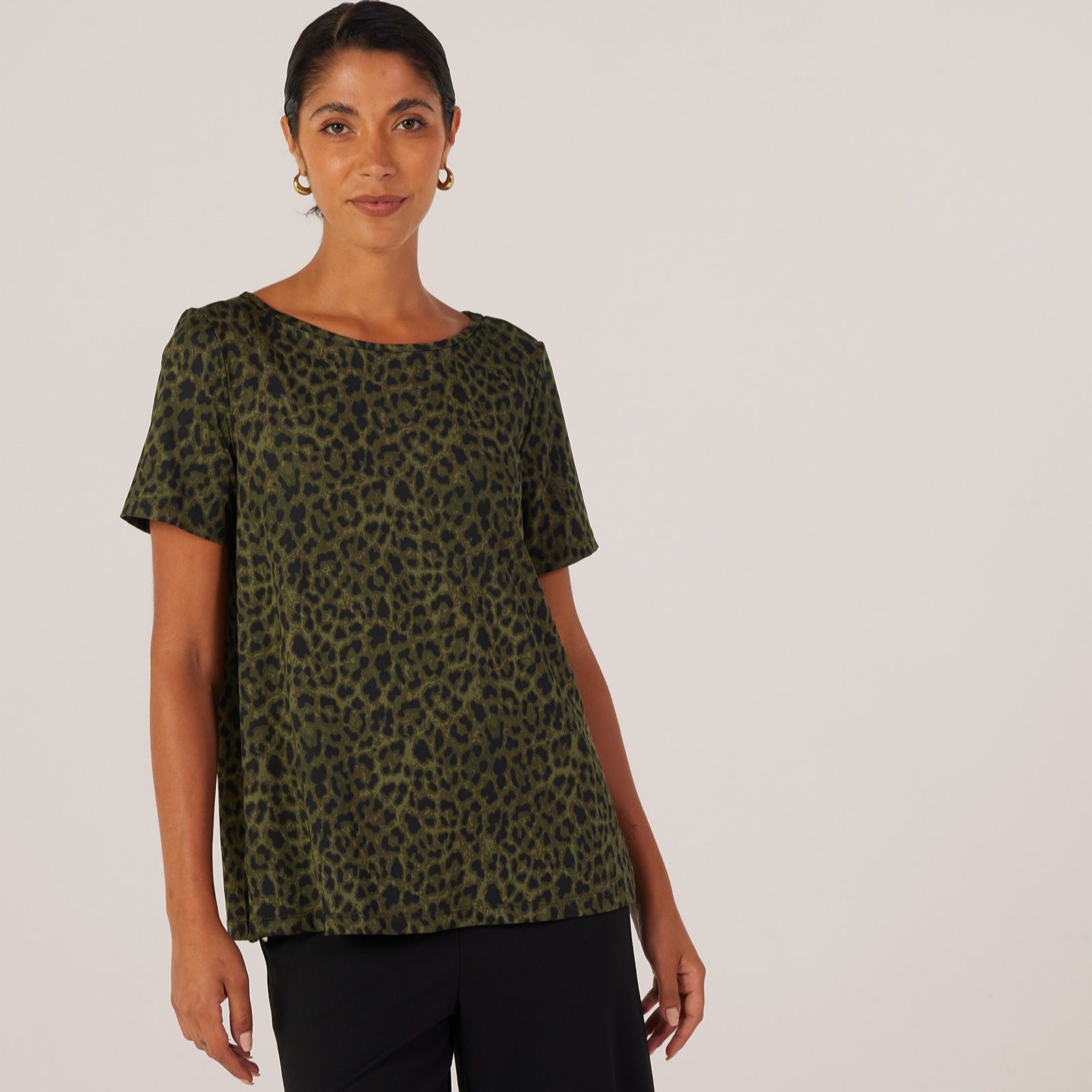 Kim & Co Printed Brazil Jersey Short Sleeve Top