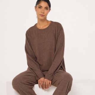 Cozee Home Rib Pullover and Pant Set