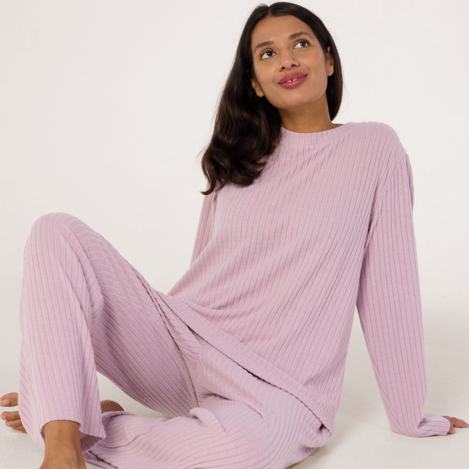Cozee Home Rib Pullover and Pant Set