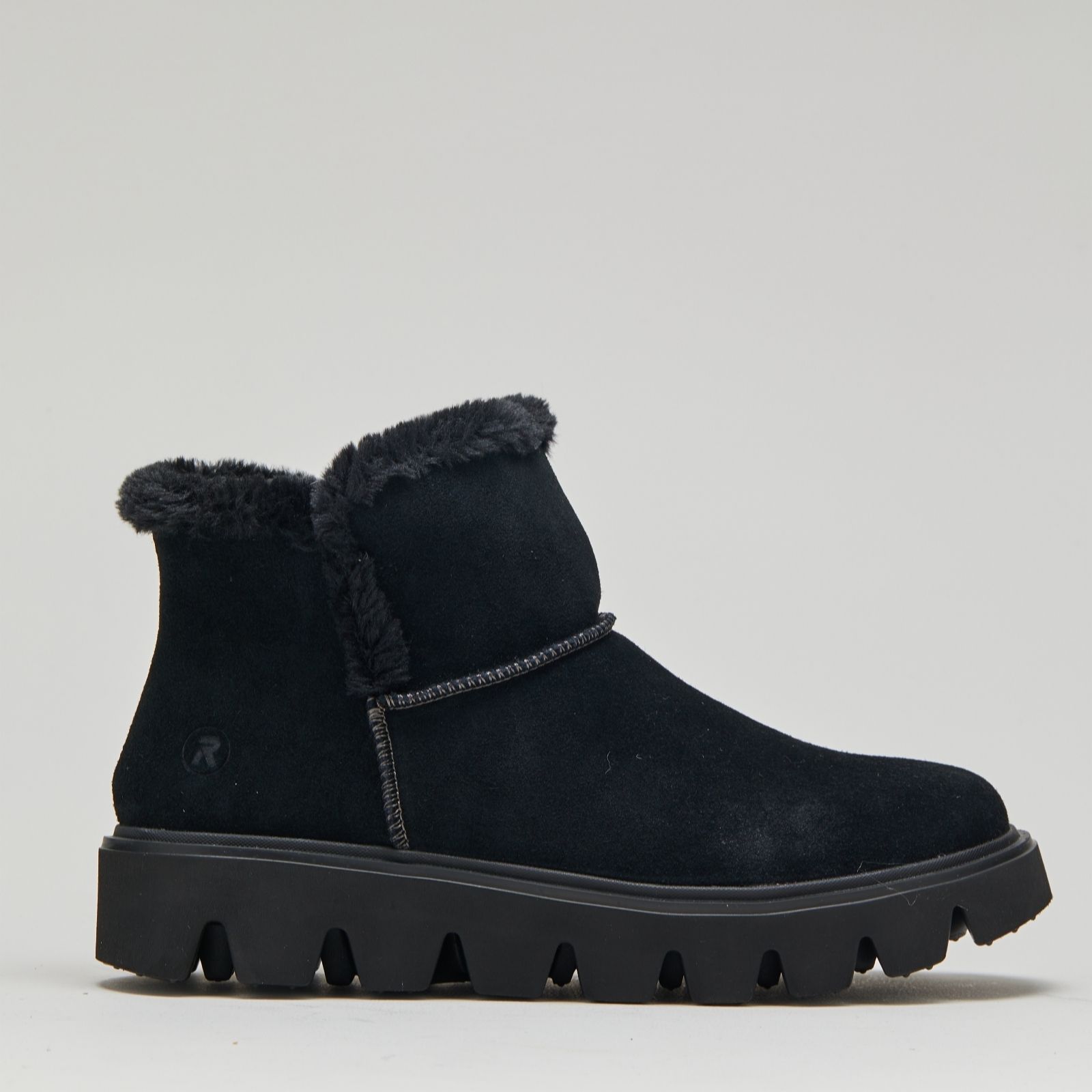Outlet Rieker Suede Fur Lined Boot