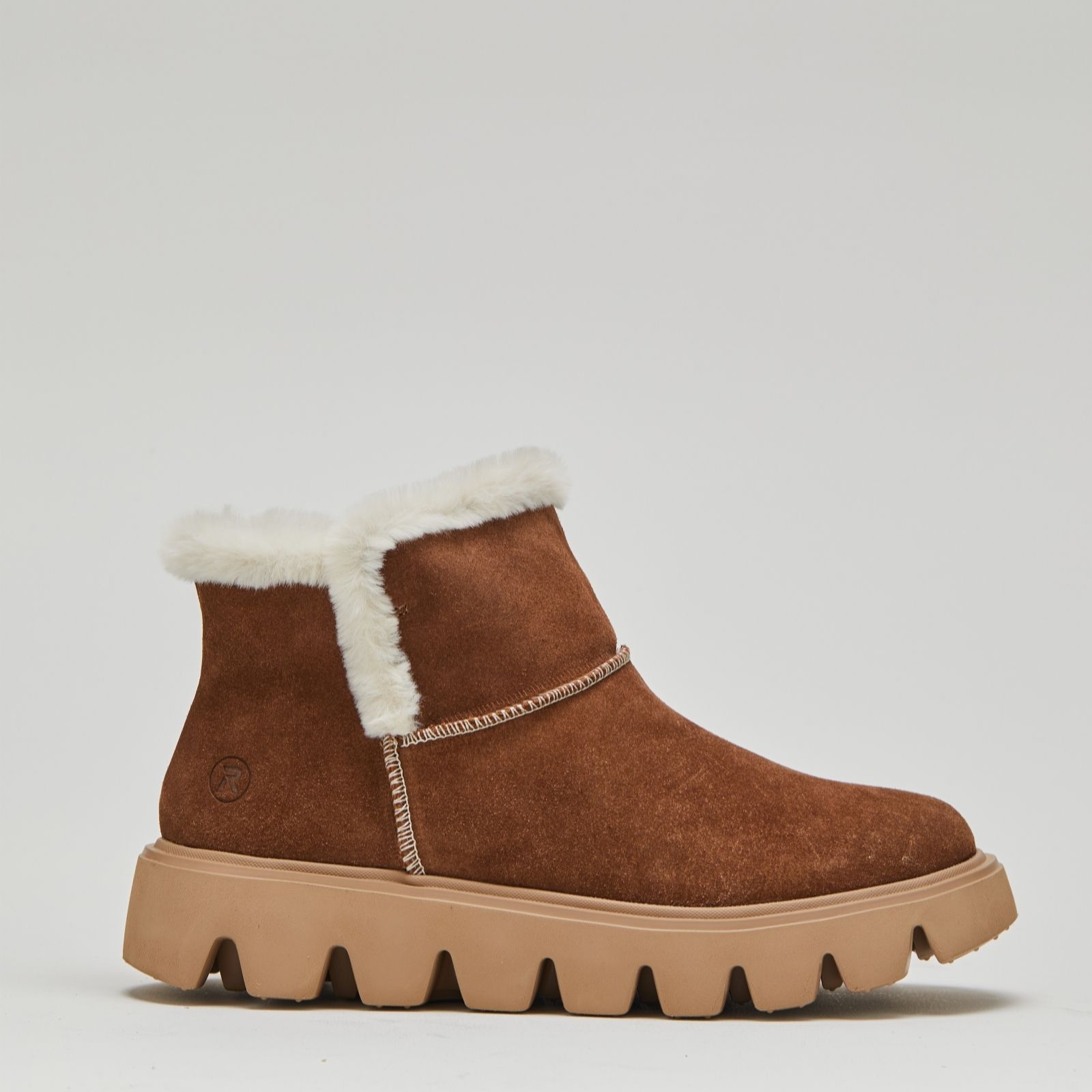 Outlet Rieker Suede Fur Lined Boot