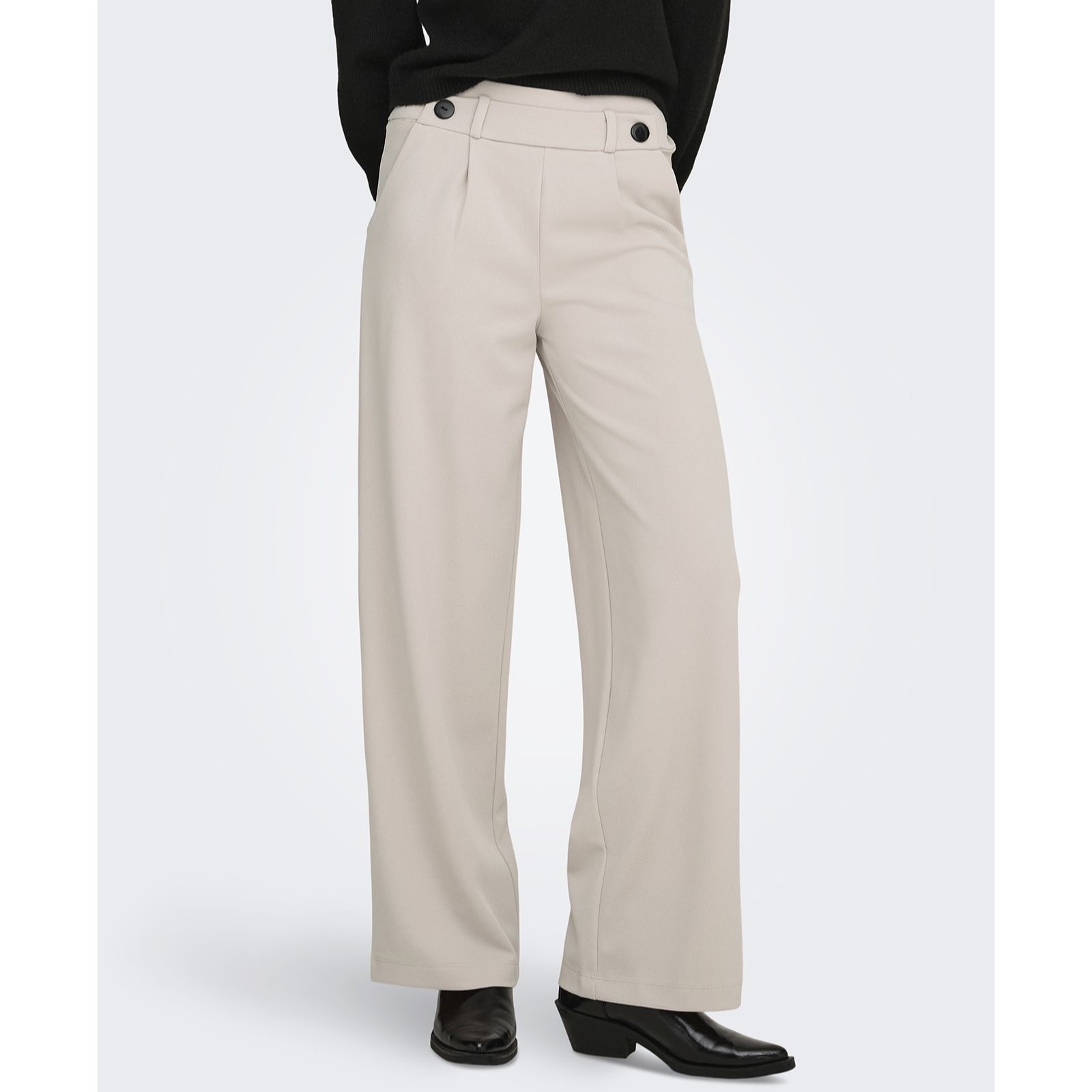 JDY Geggo Button Detail Wide Leg Trousers