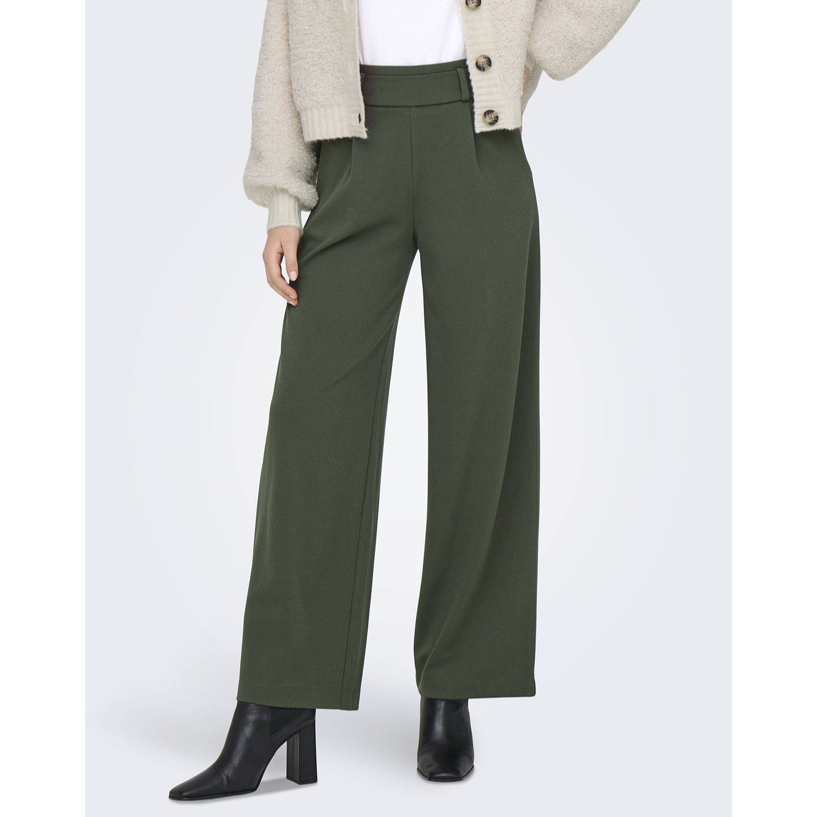 JDY Geggo Button Detail Wide Leg Trousers