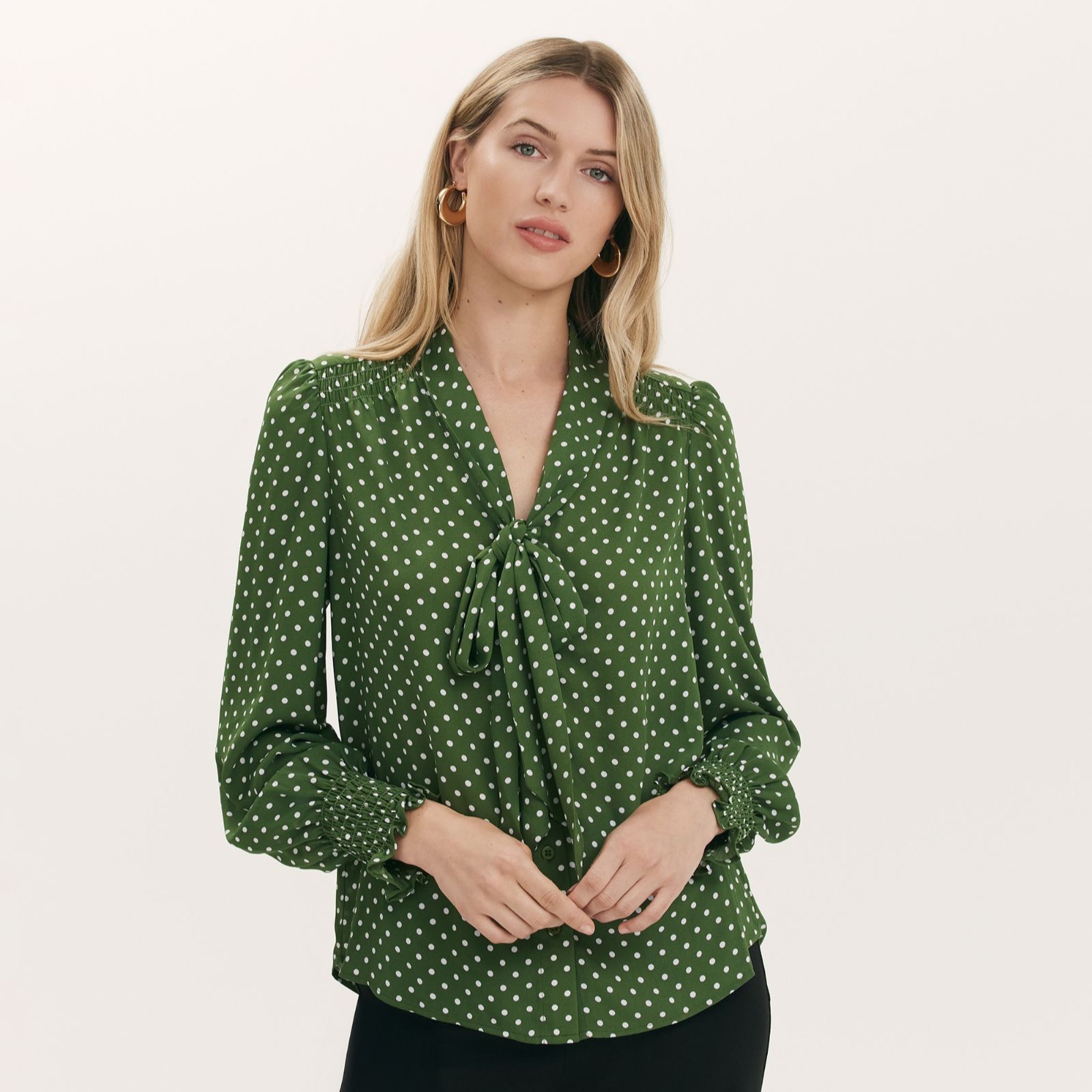 Finery London Mavis Pussy Bow Blouse