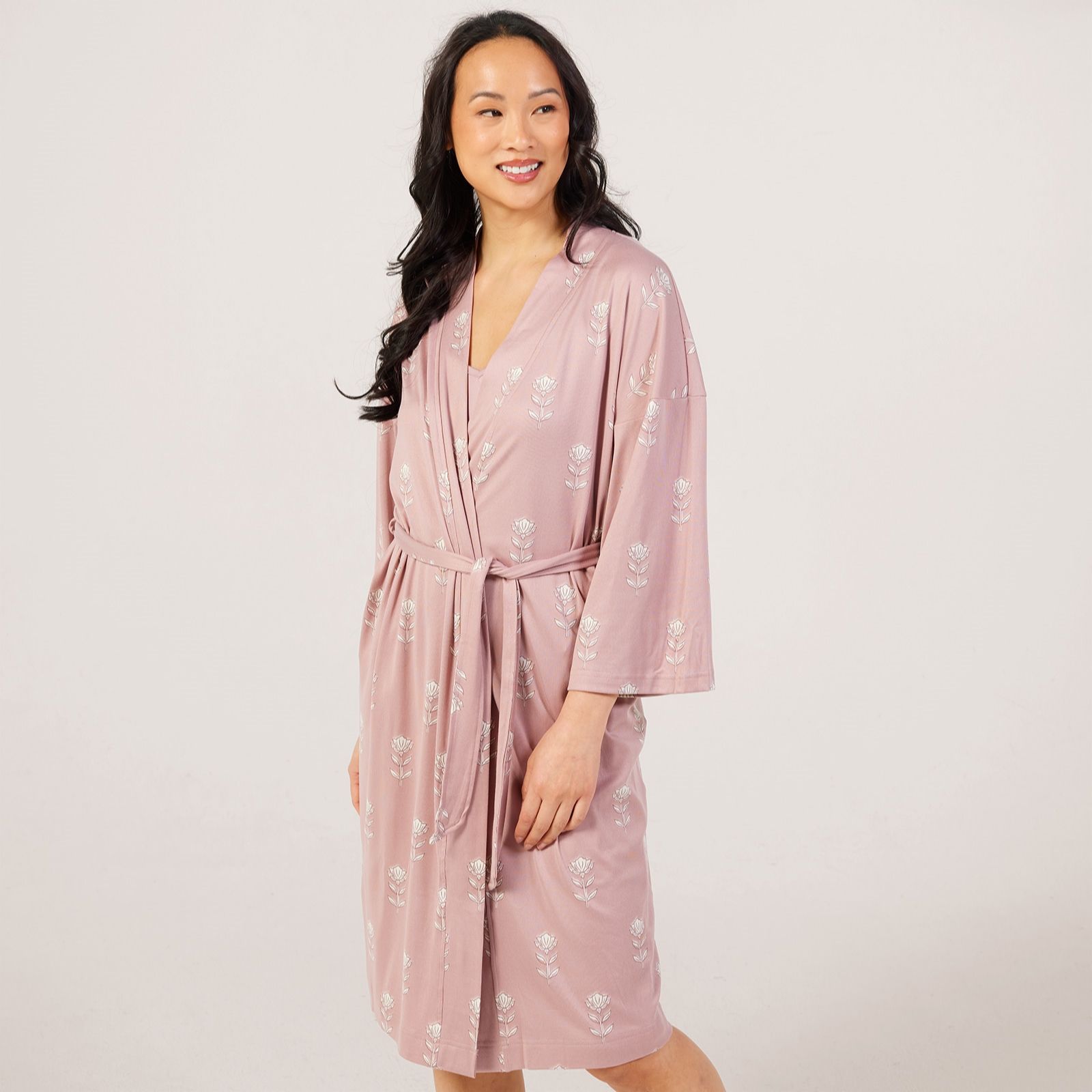 Cozee Home 2in1 Supersoft Kimono Robe and Gown