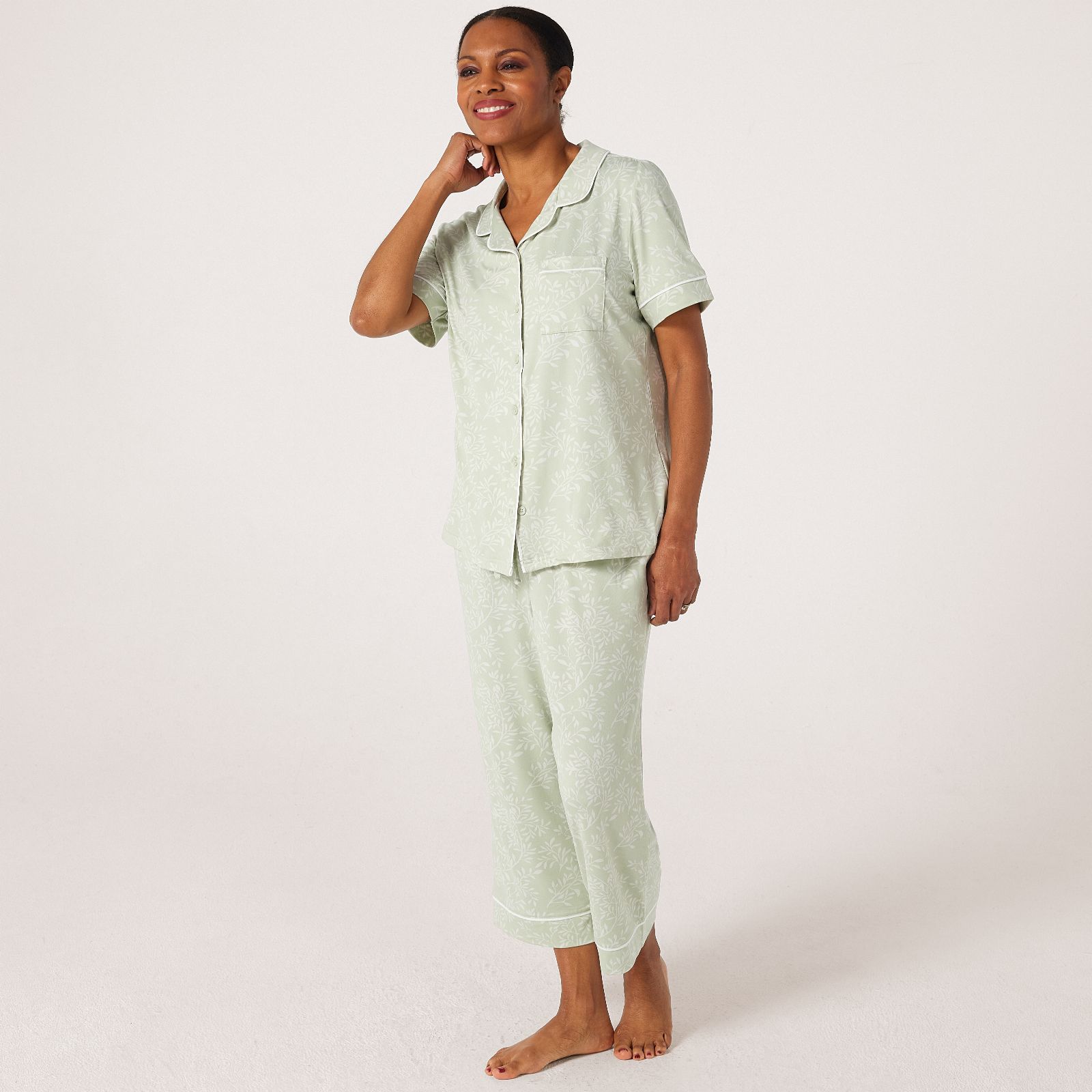 Cozee Home Floral Culotte Short PJ Set