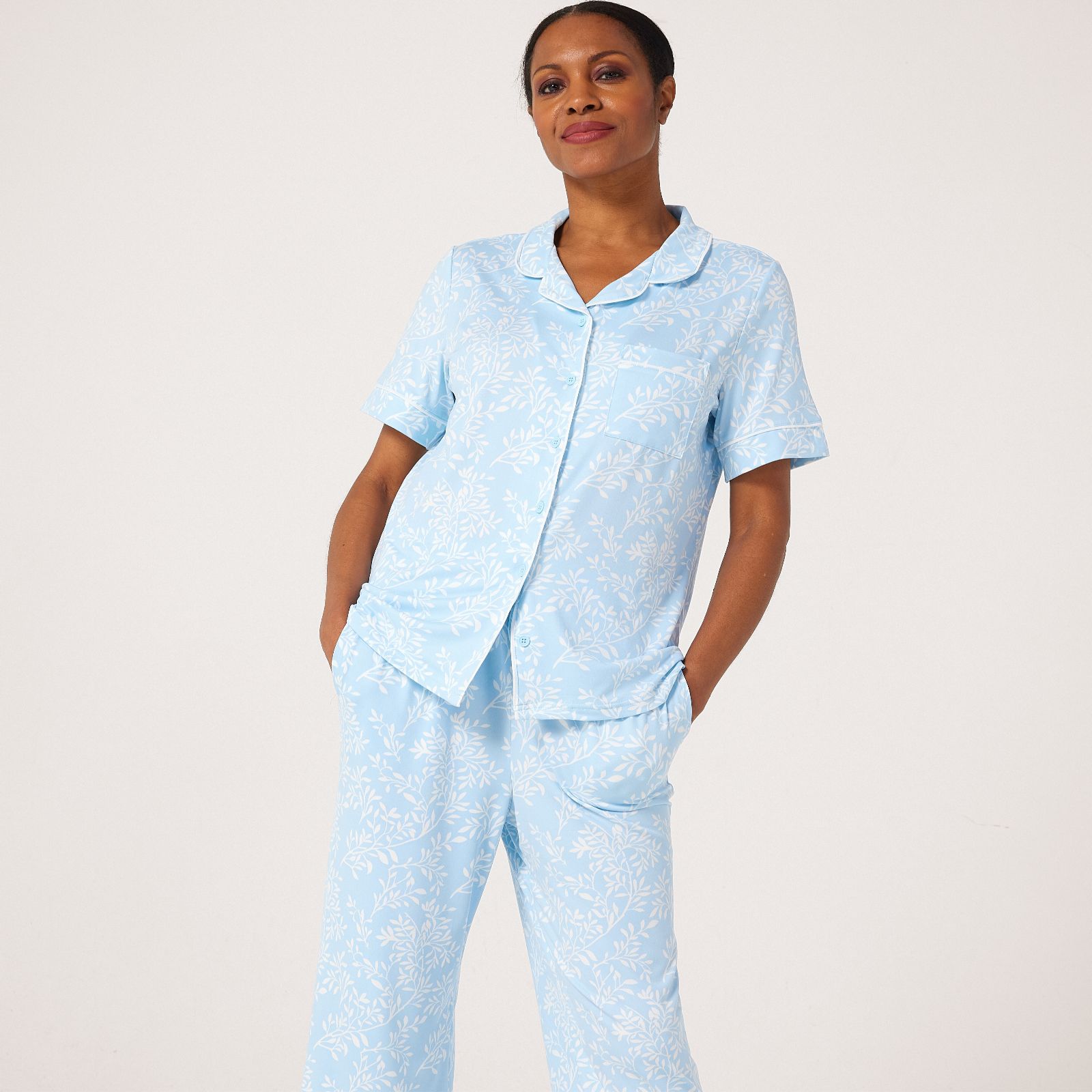 Cozee Home Floral Culotte Short PJ Set