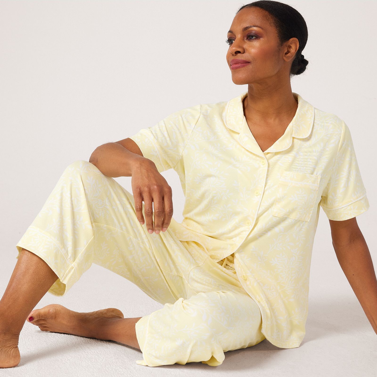 Cozee Home Floral Culotte Short PJ Set