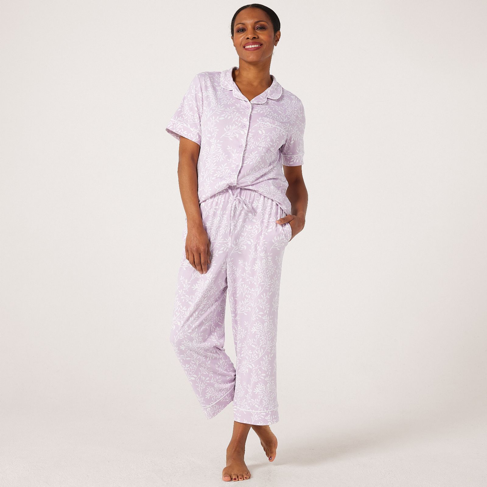 Cozee Home Floral Culotte Short PJ Set