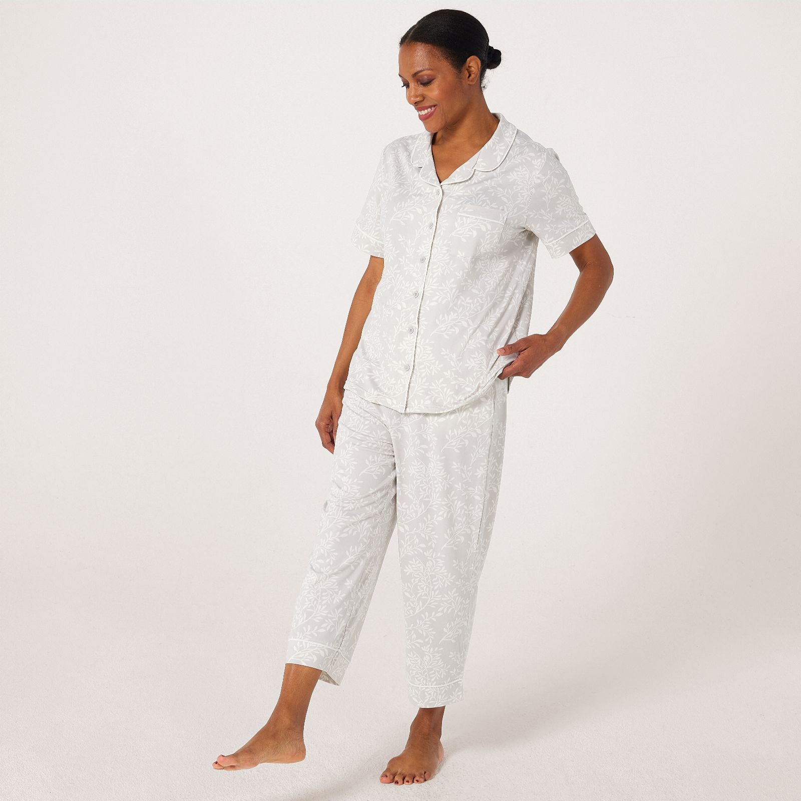 Cozee Home Floral Culotte Short PJ Set