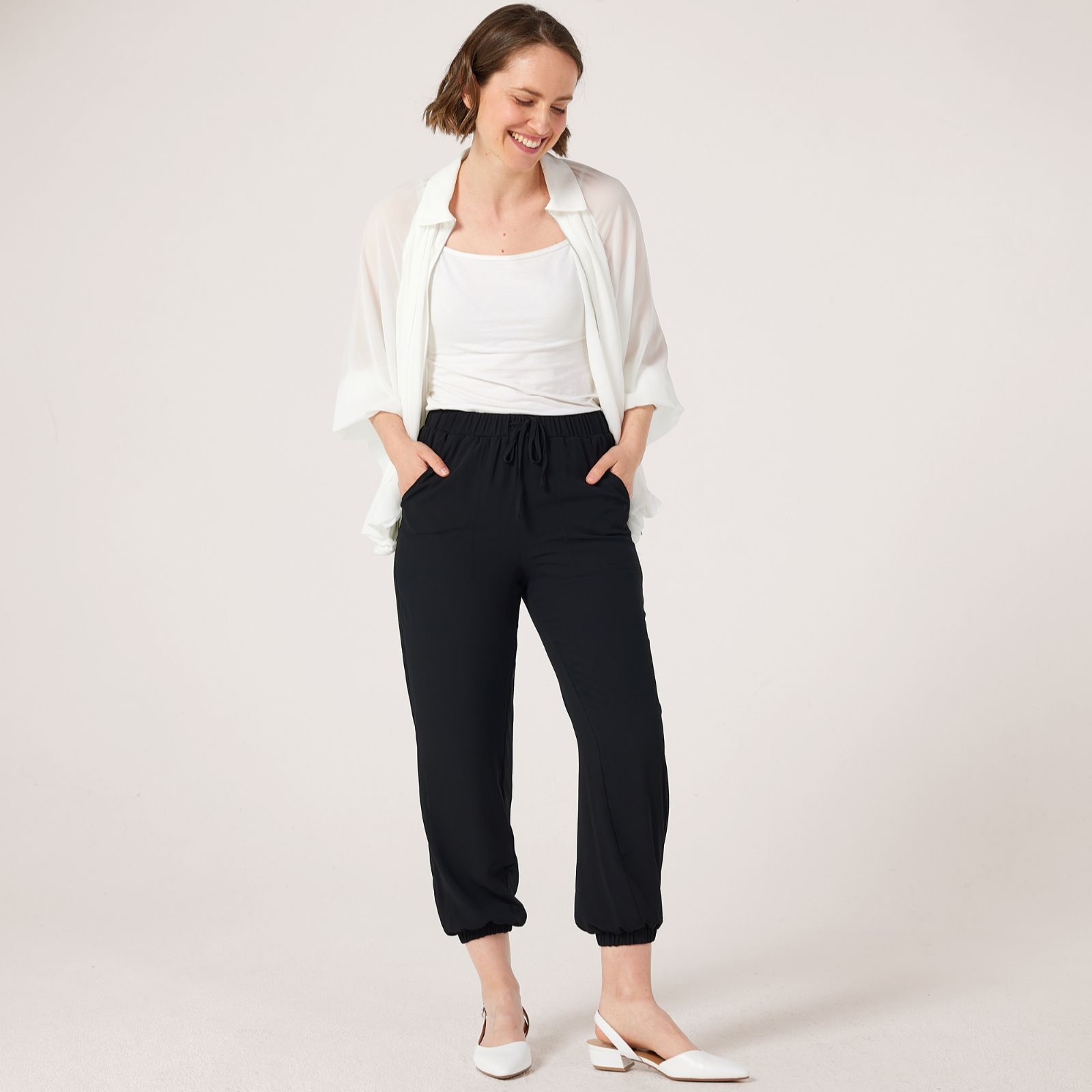 MarlaWynne Layers Chiffon Joggers
