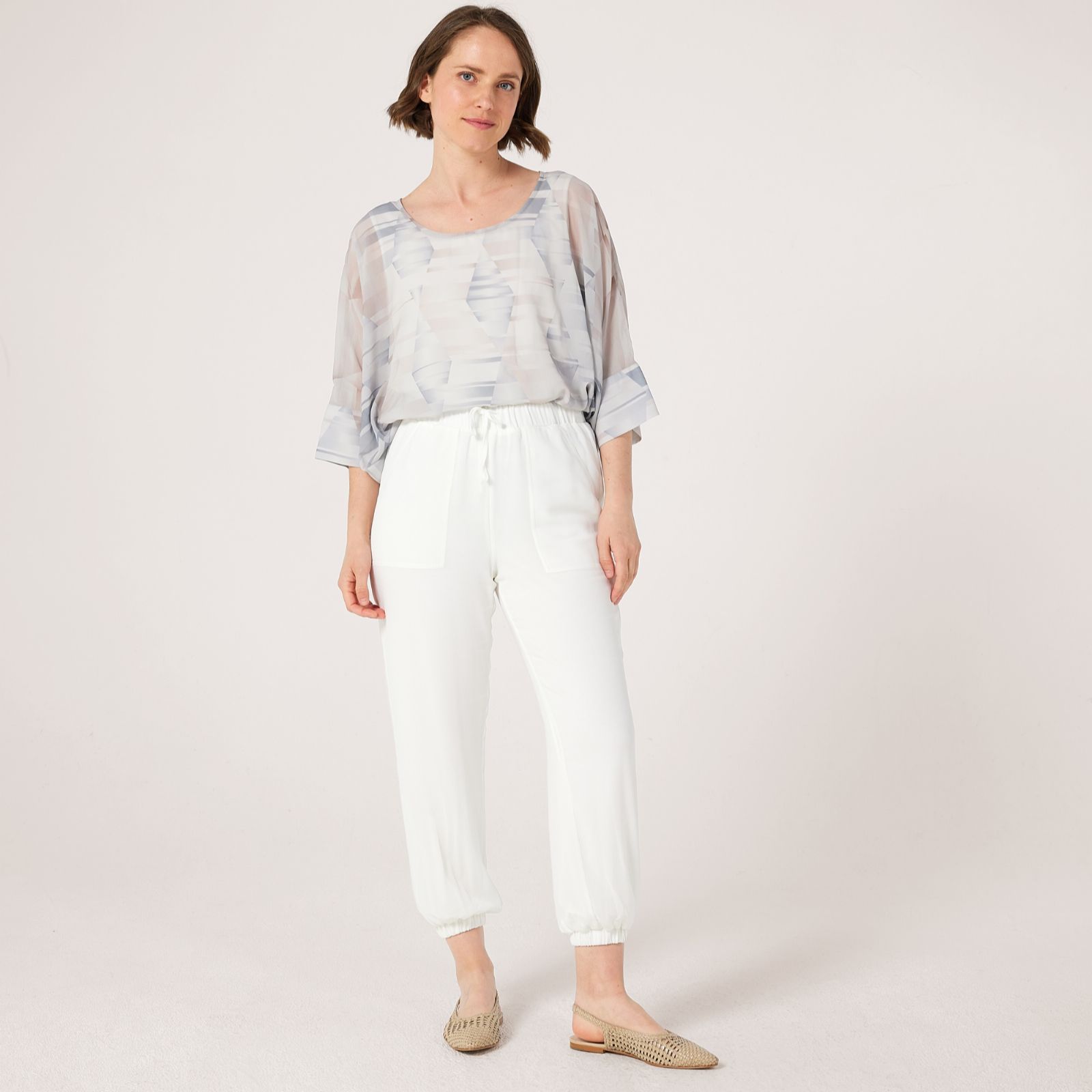 MarlaWynne Layers Chiffon Joggers