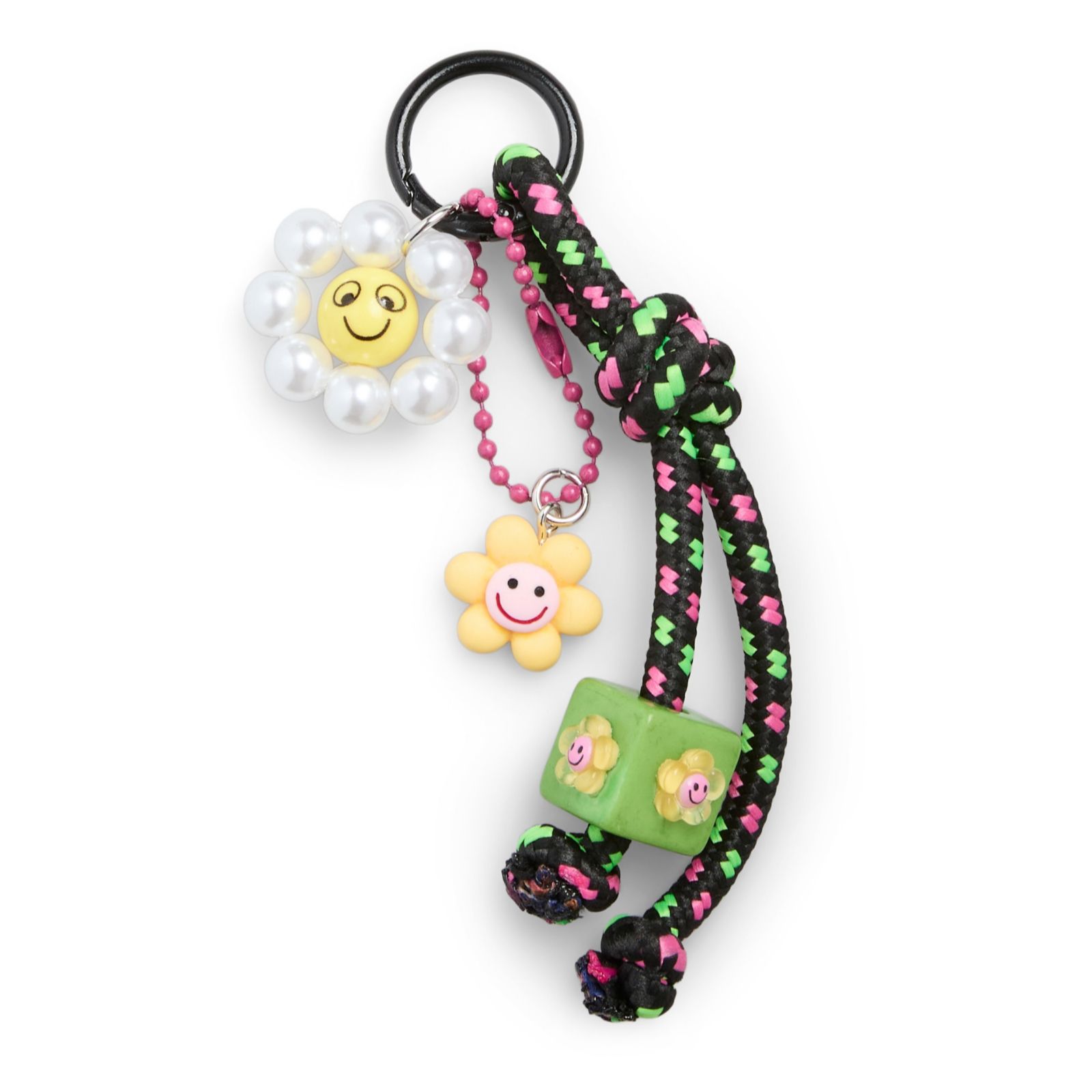Pieces Smiley Flower Bag Charm