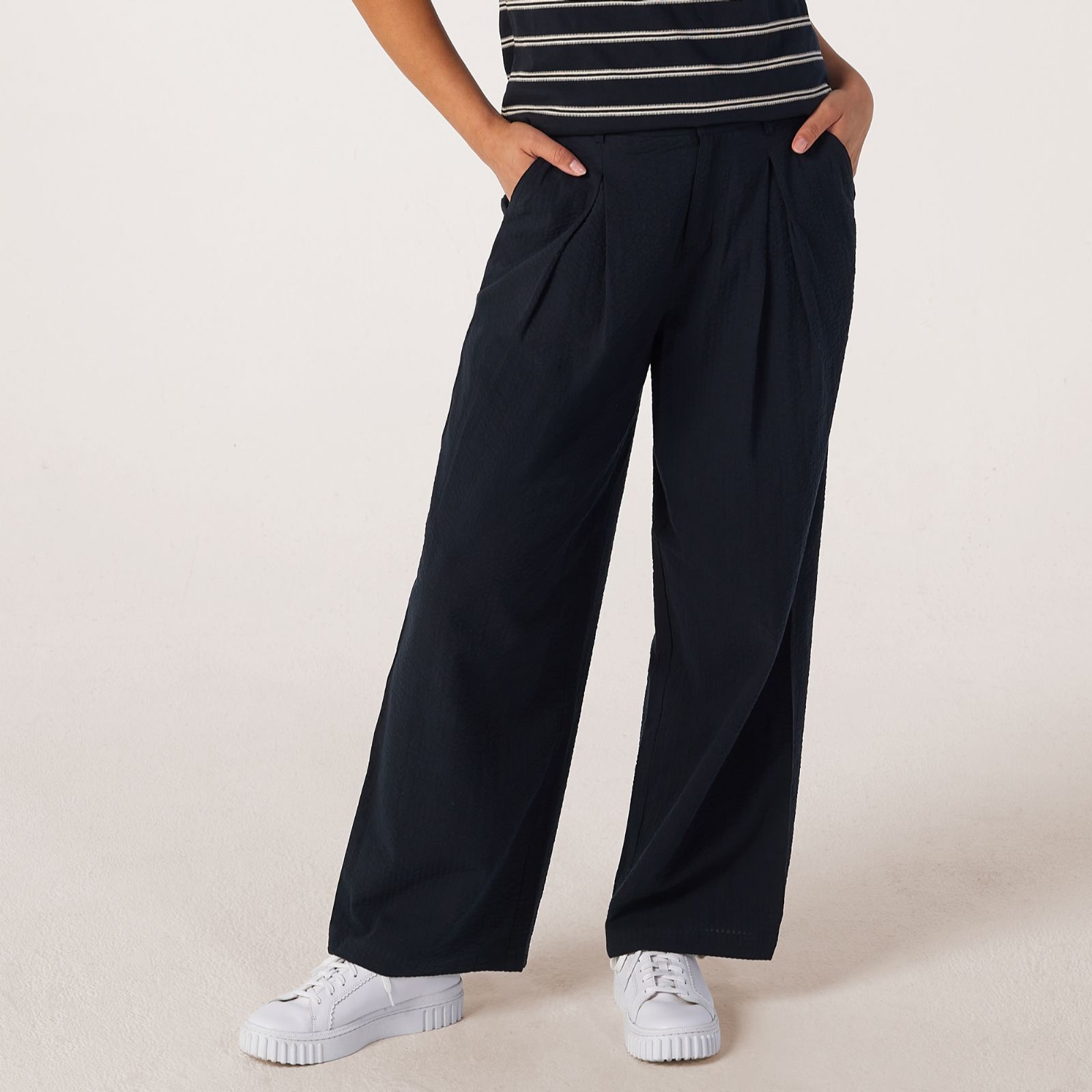 Denim & Co. Seersucker Trousers Standard
