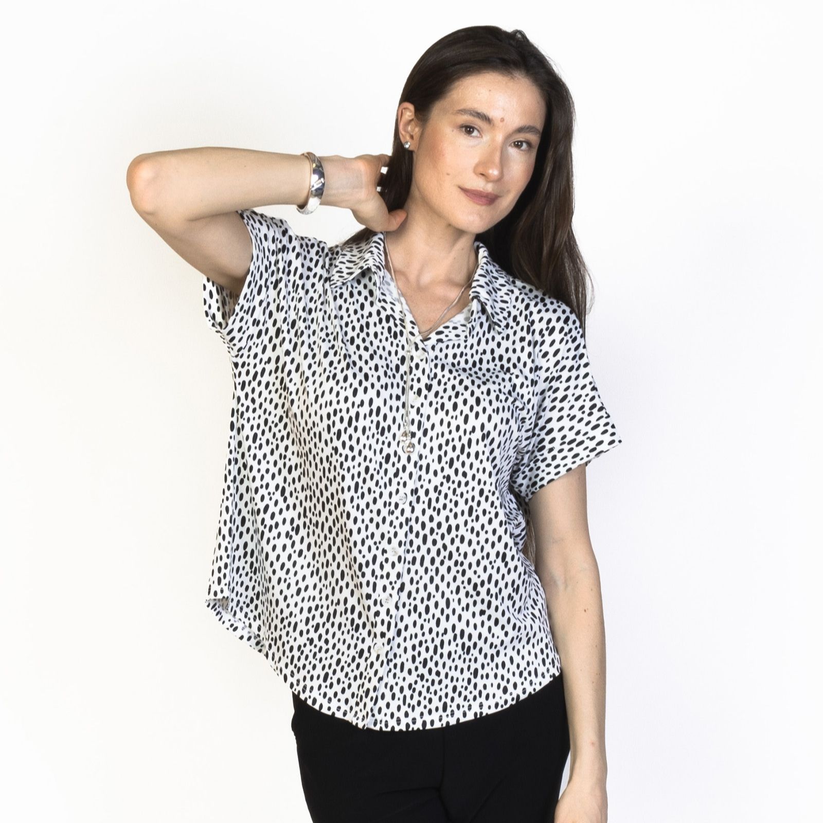 Kim & Co Printed Brazil Jersey Short Dolman Sleeve Shirt