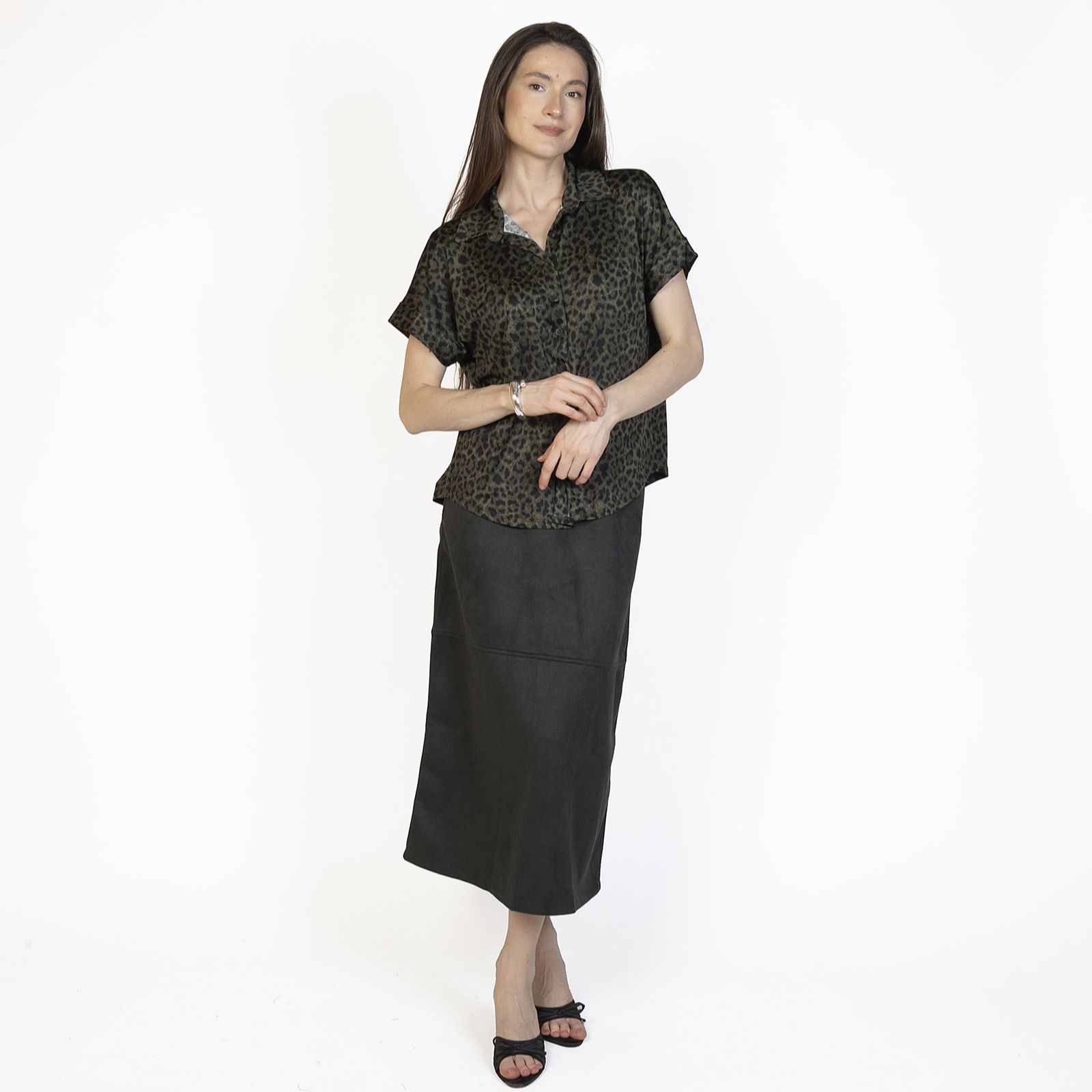 Kim & Co Printed Brazil Jersey Short Dolman Sleeve Shirt