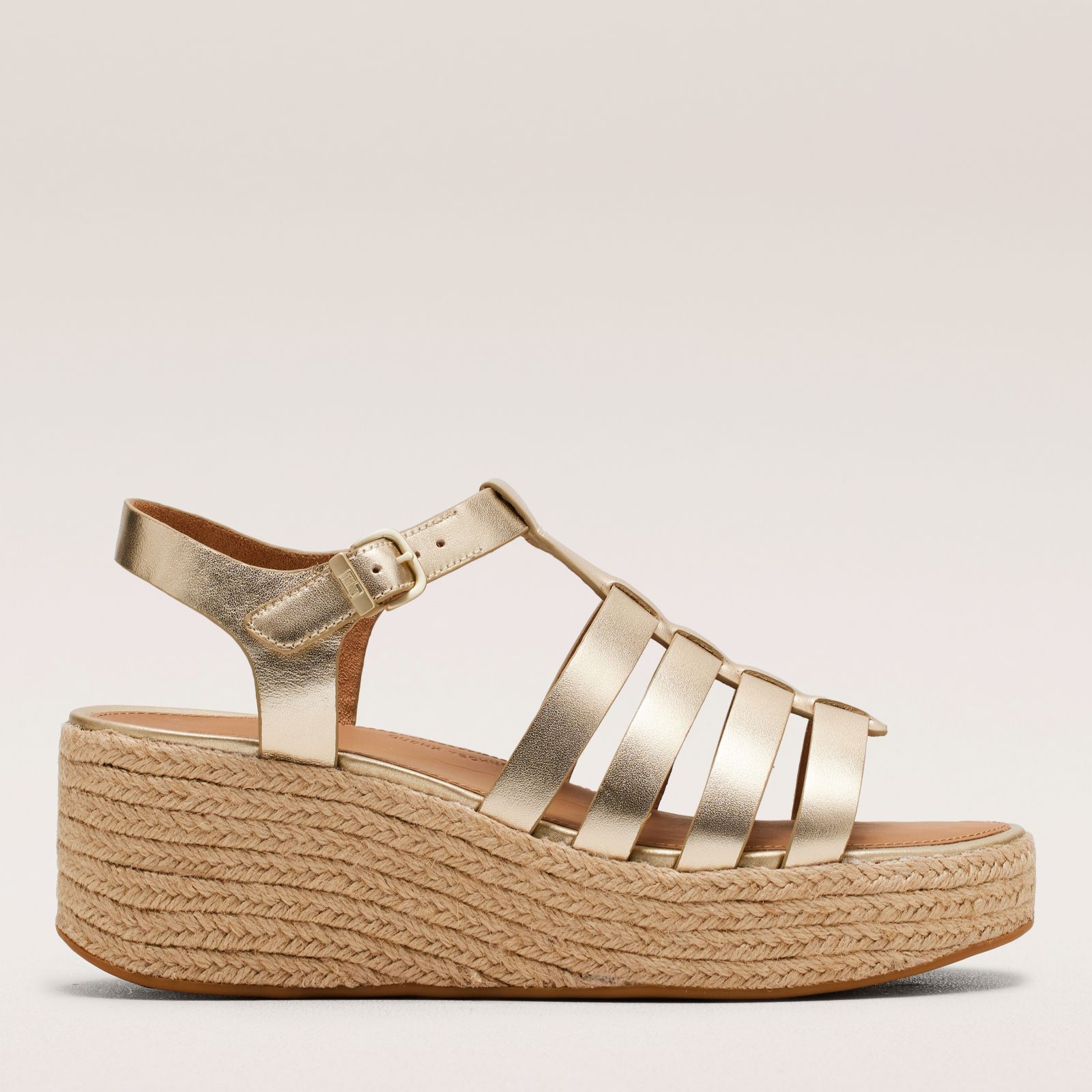 Outlet Fitflop Espadrille Leather Fisherman Wedge Sandals