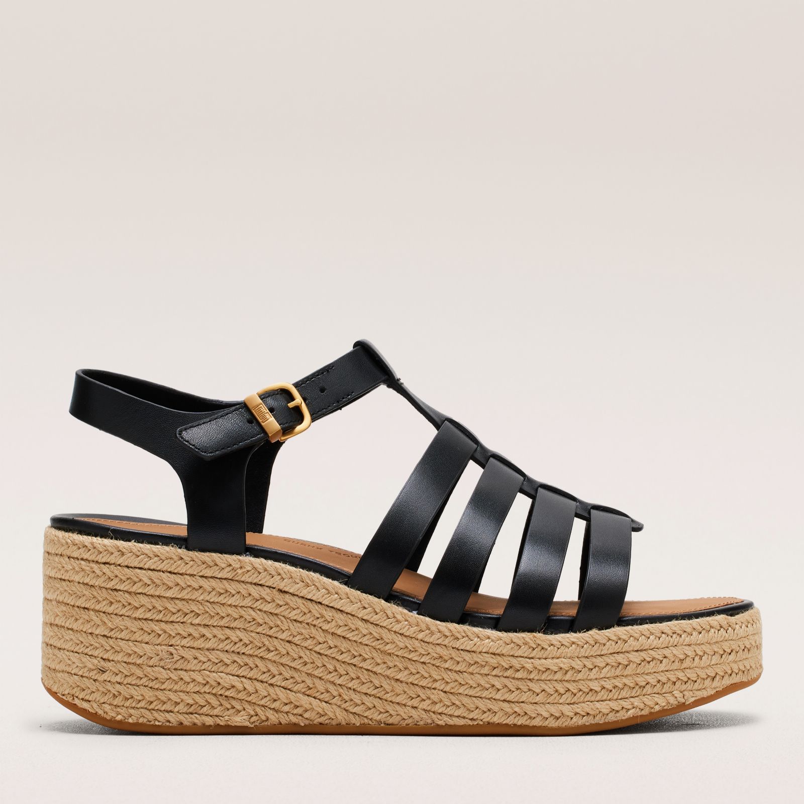 Outlet Fitflop Espadrille Leather Fisherman Wedge Sandals