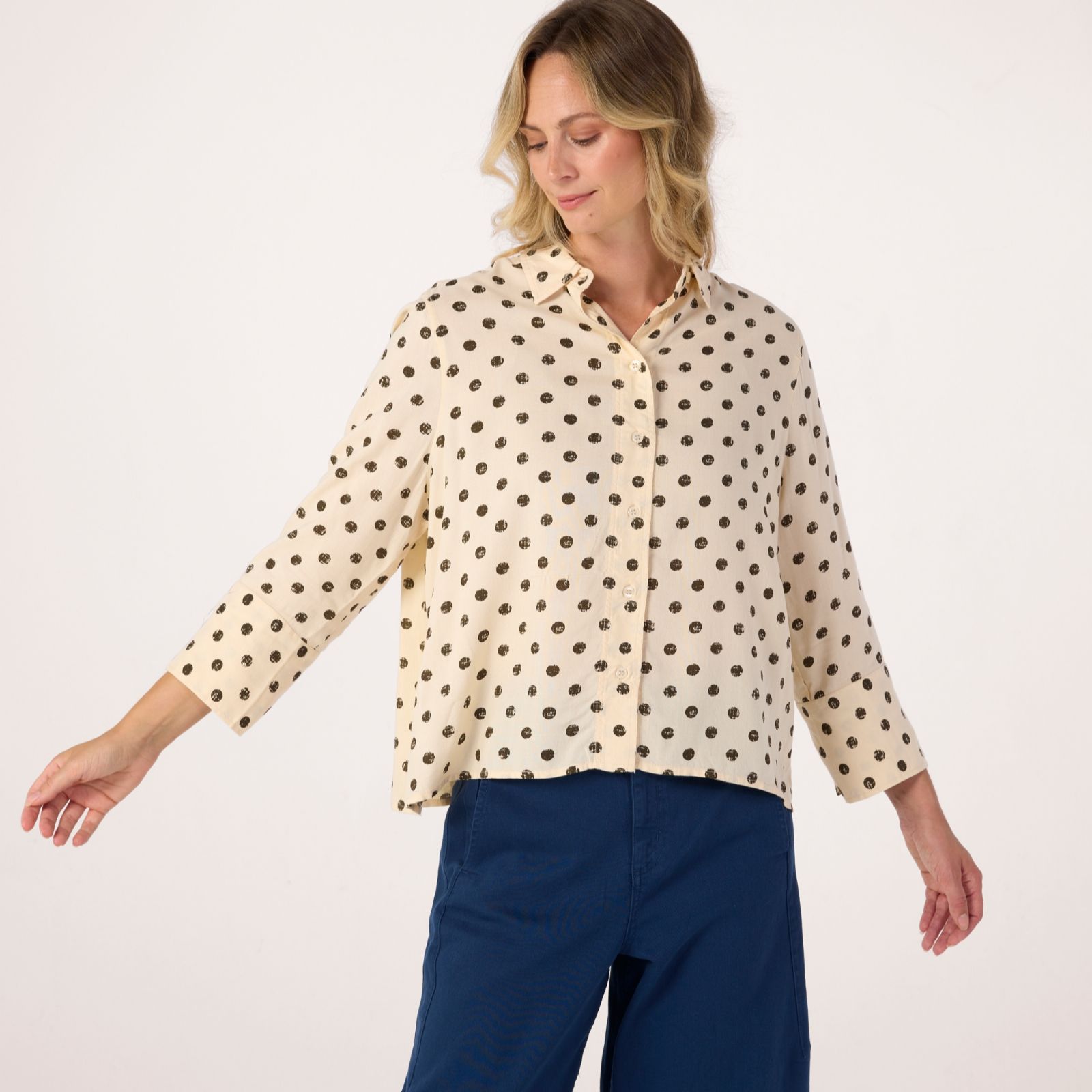 Masai Copenhagen Ilonka 100% Viscose Spot Print Loose Shirt