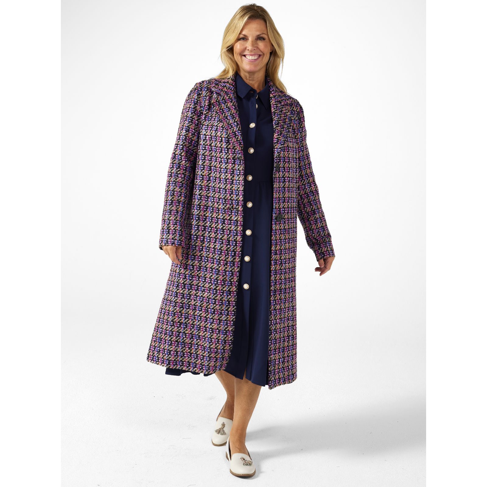 Helene Berman Women's Frill Tweed Jacket