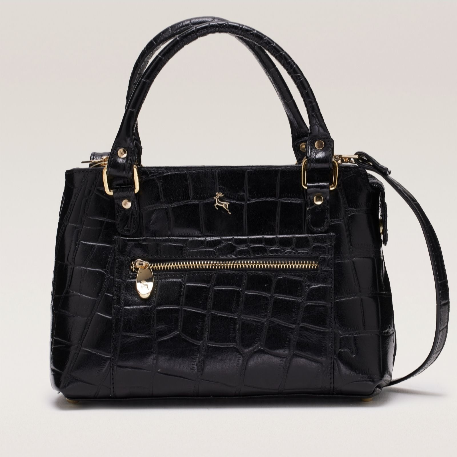 Outlet Ashwood Leather Croc Medium Multiway Bag